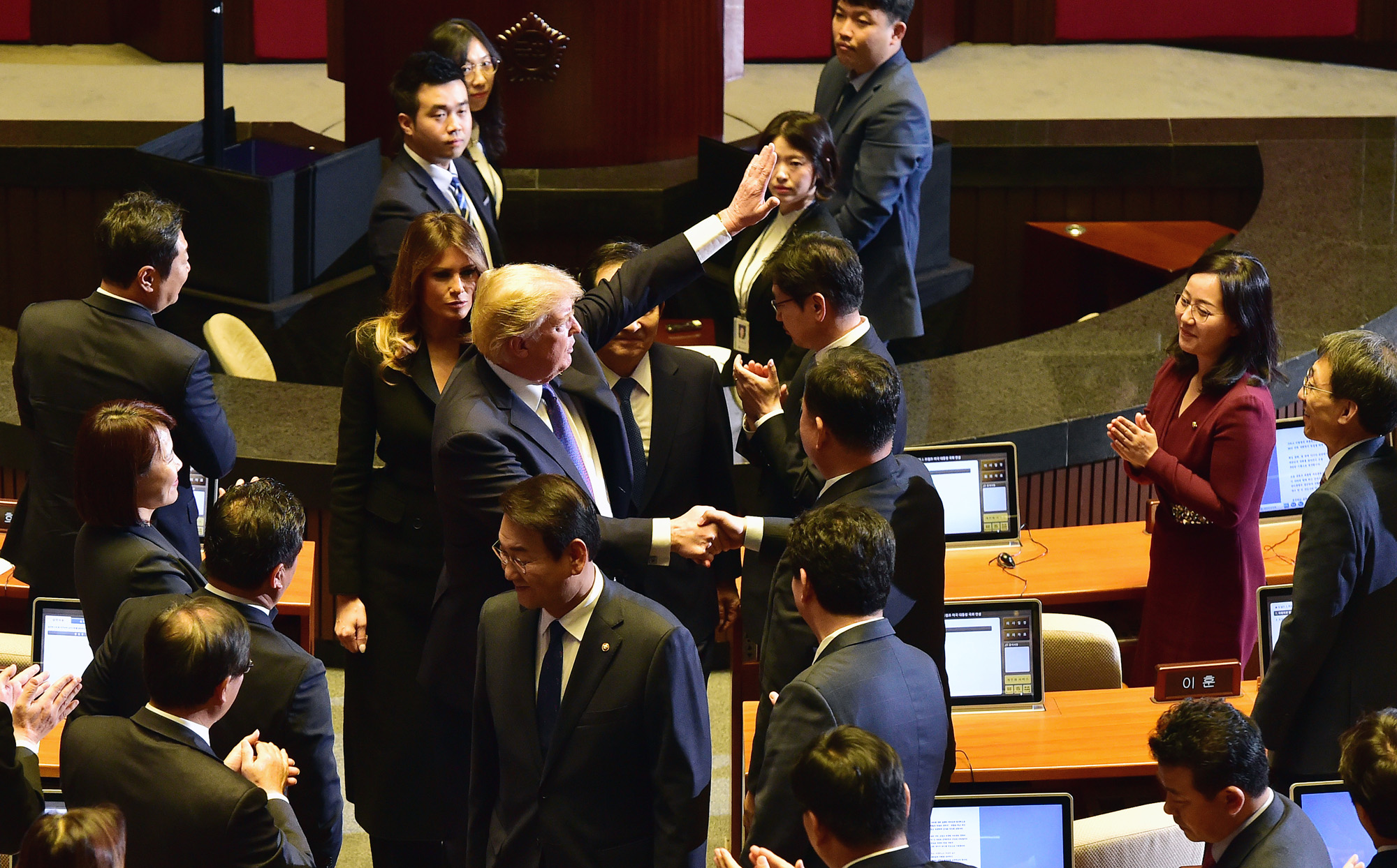 정치;국회;국회연설;미국대통령;도널드트럼프;멜라니아;트럼프연설