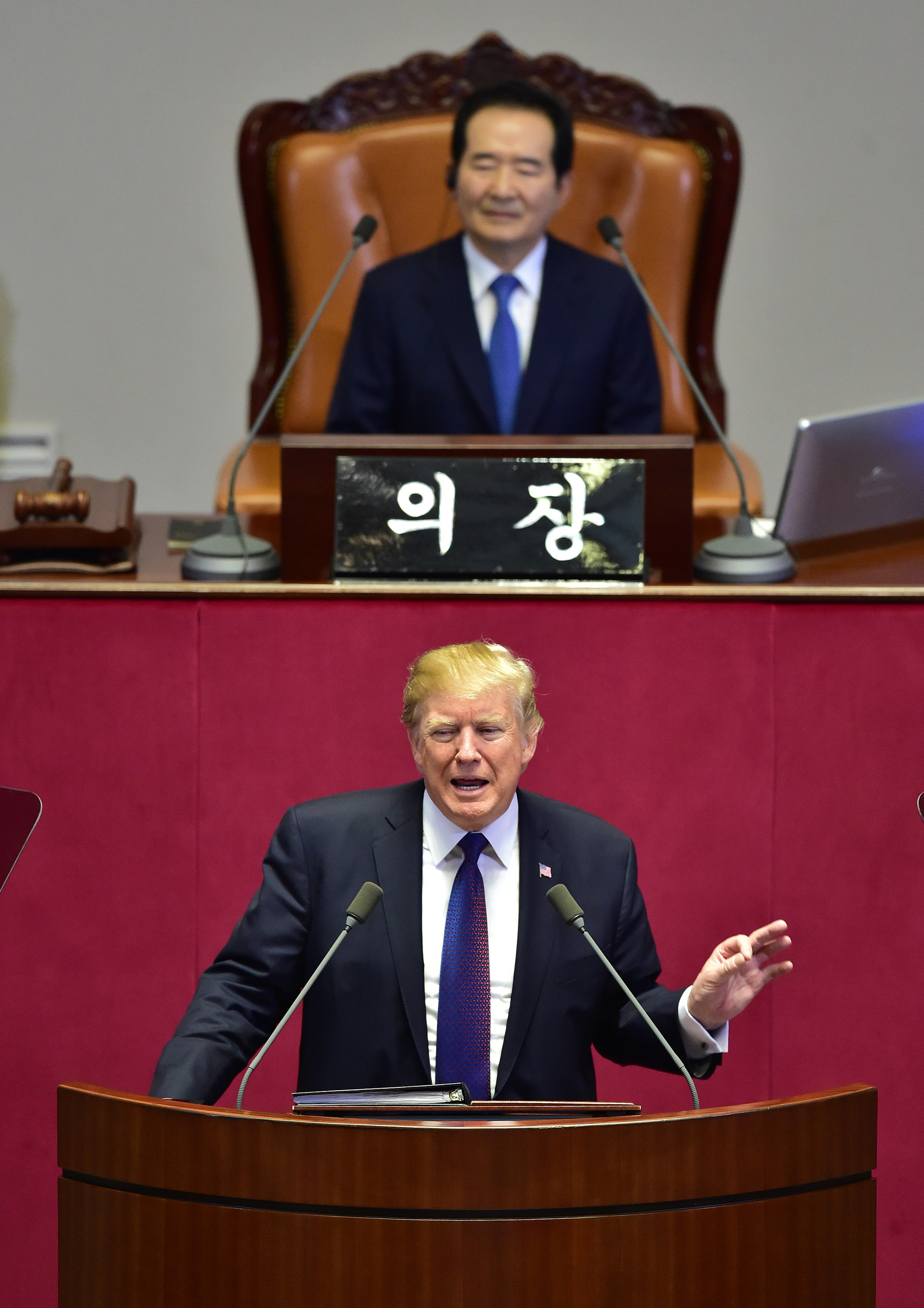 정치;국회;국회연설;미국대통령;도널드트럼프;멜라니아;트럼프연설