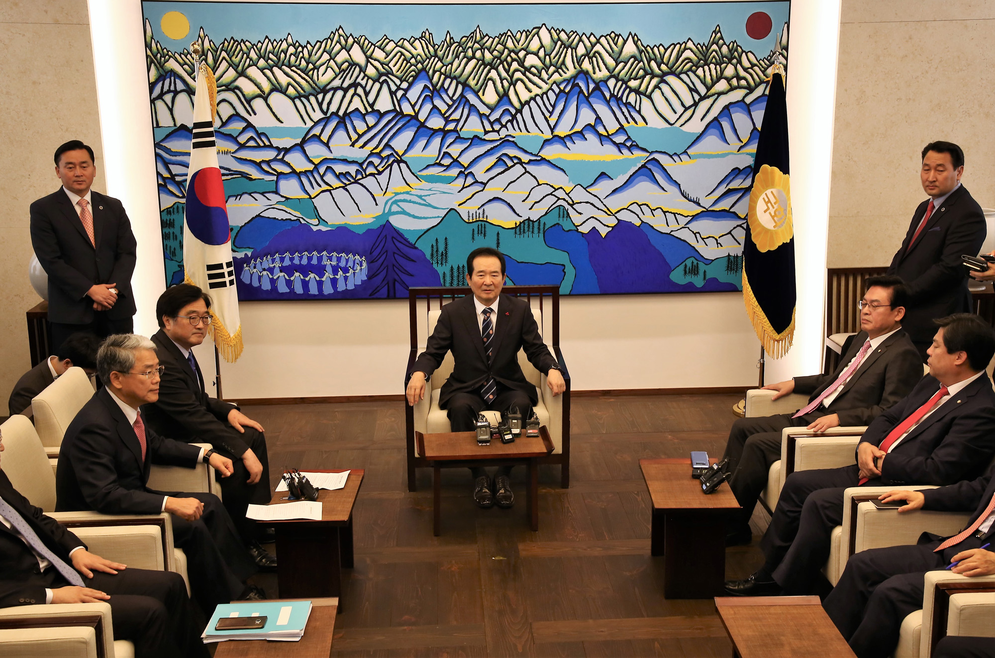 정치;국회;원내3당회동;정세균;우원식;김동철;정우택
