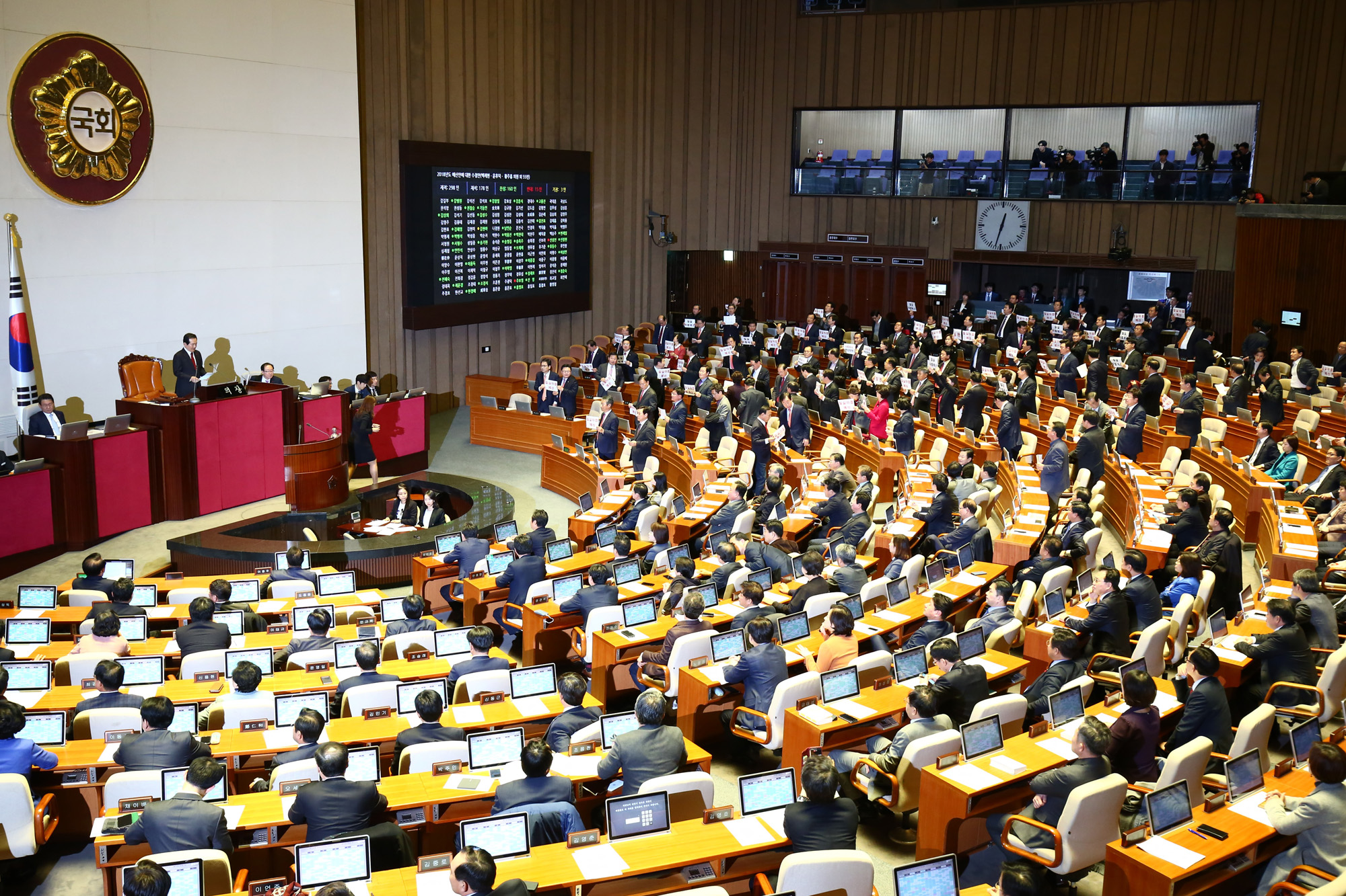 정치;국회;본회의;예산안표결