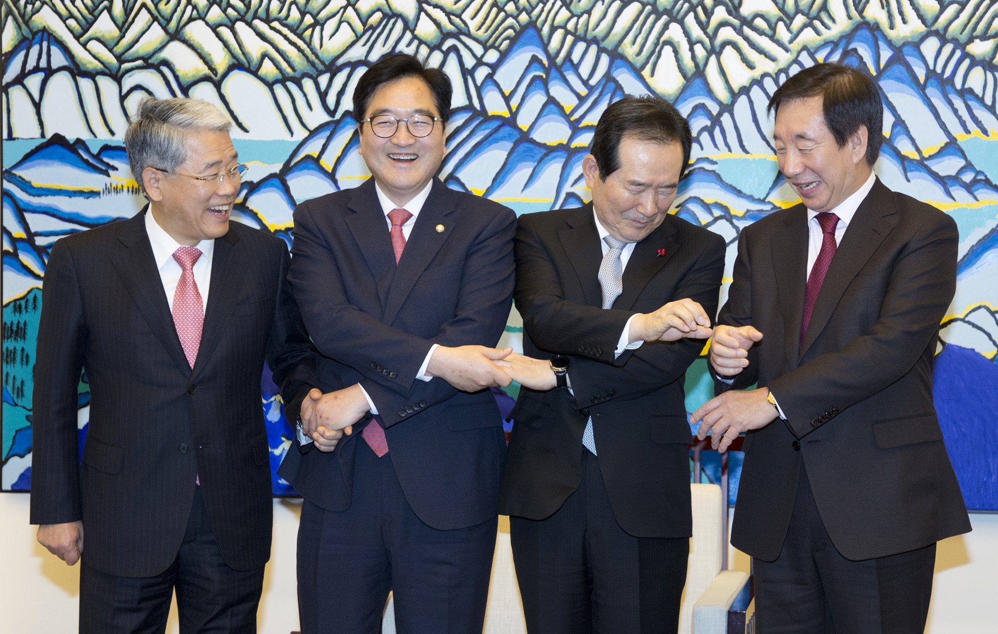 정치;국회;여야3당회동;국회의장회동;우원식;김성태;김동철