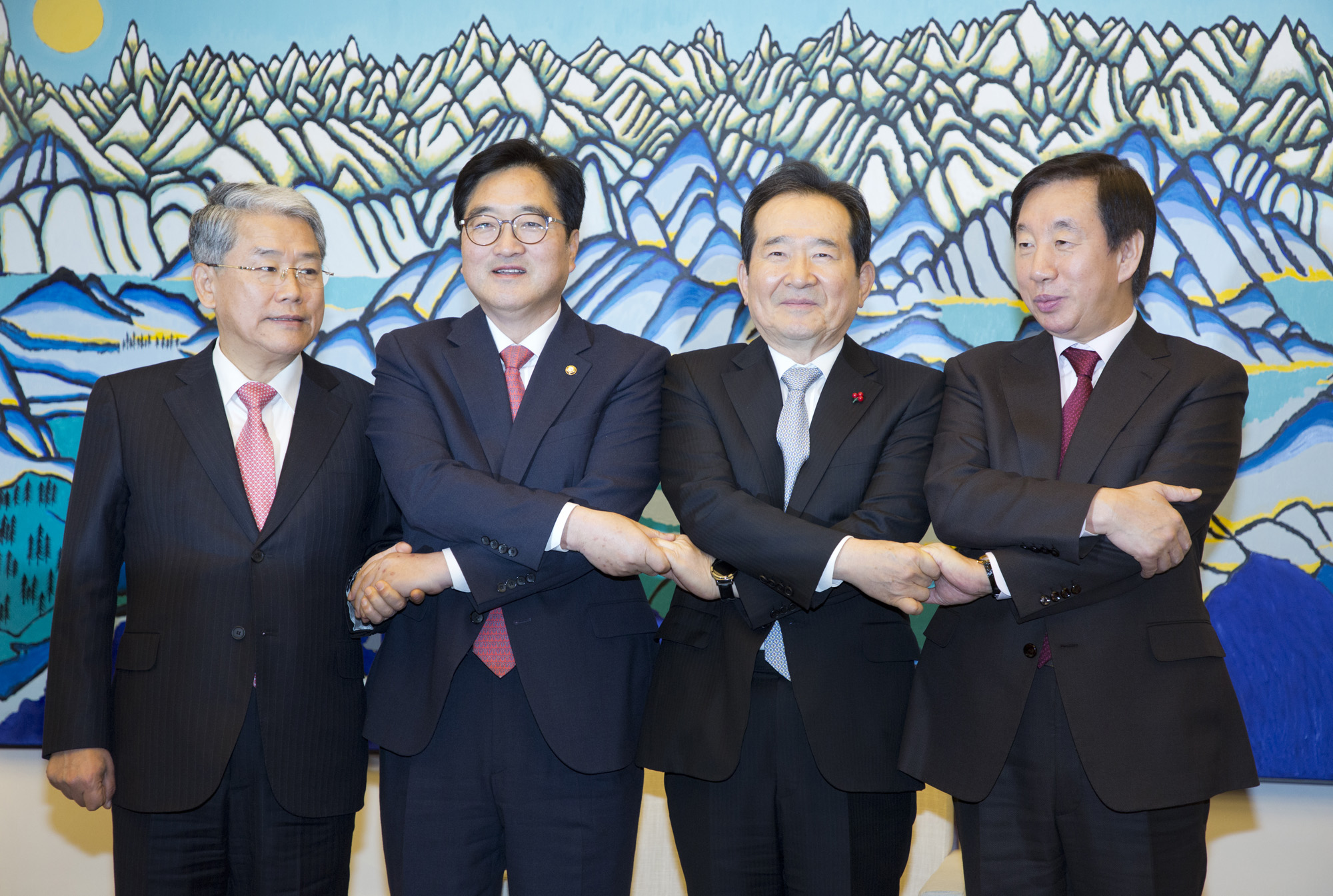 정치;국회;여야3당회동;국회의장회동;우원식;김성태;김동철