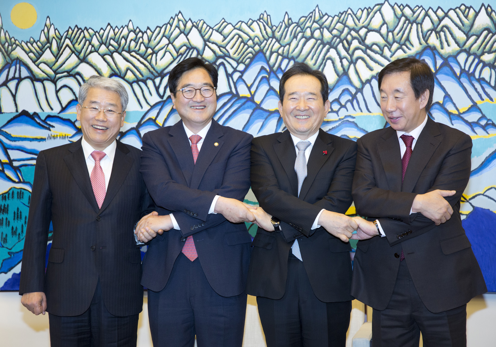 정치;국회;여야3당회동;국회의장회동;우원식;김성태;김동철