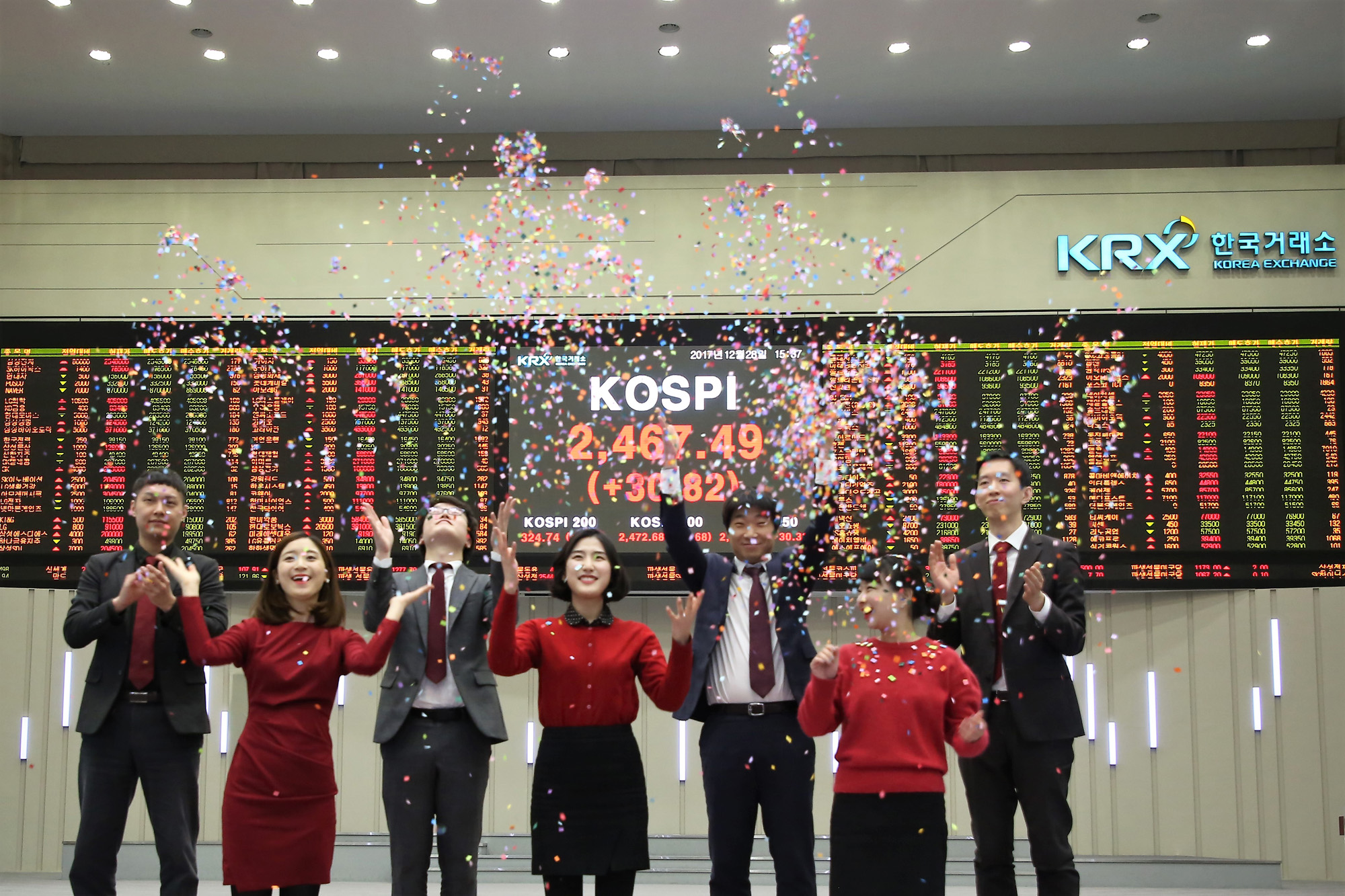 경제;증권;한국거래소폐장식;주식시세