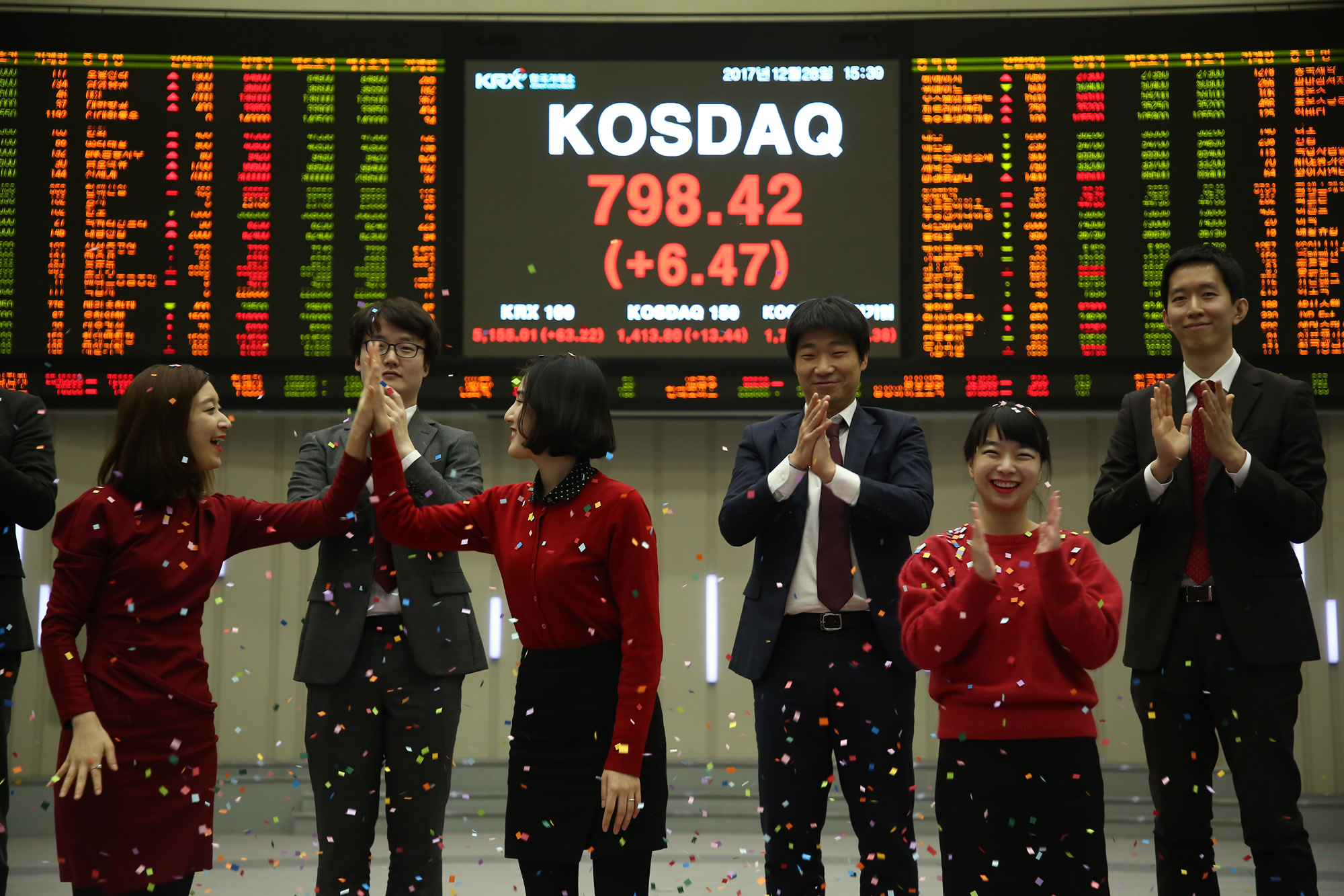 경제;증권;한국거래소폐장식;주식시세