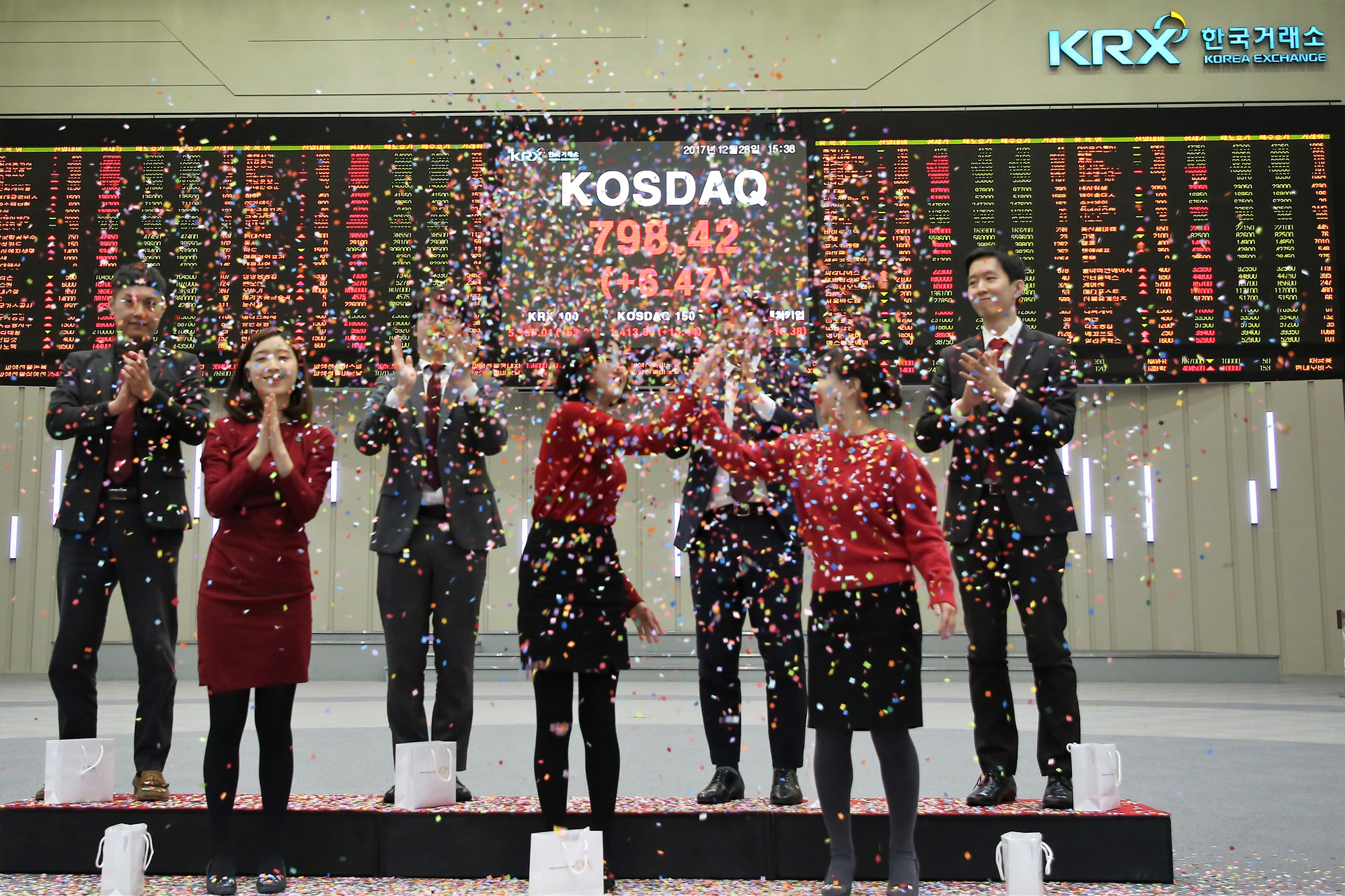 경제;증권;한국거래소폐장식;주식시세