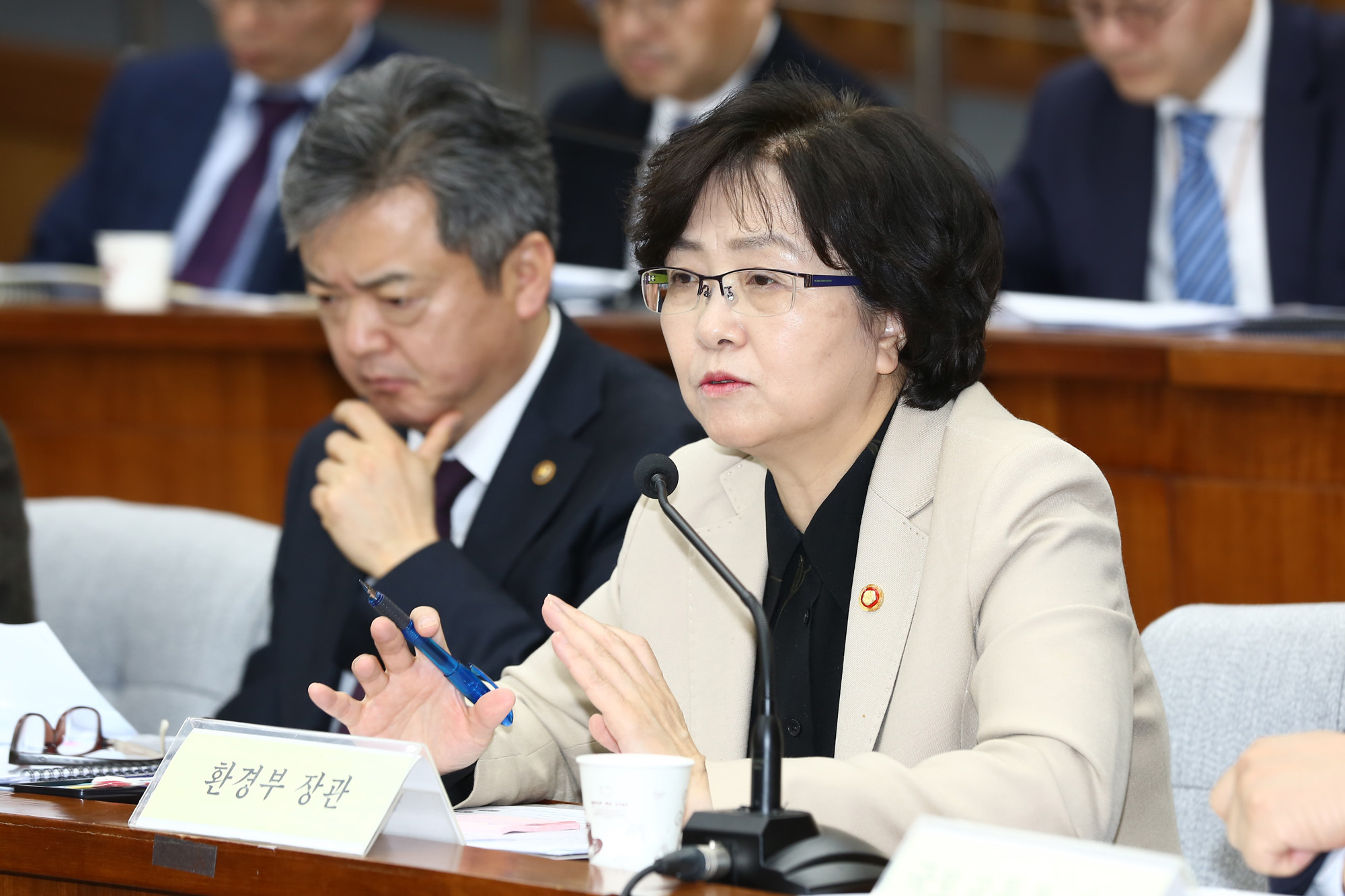 정치;국회;미세먼지대책특별위원회;김은경장관;환경부장관
