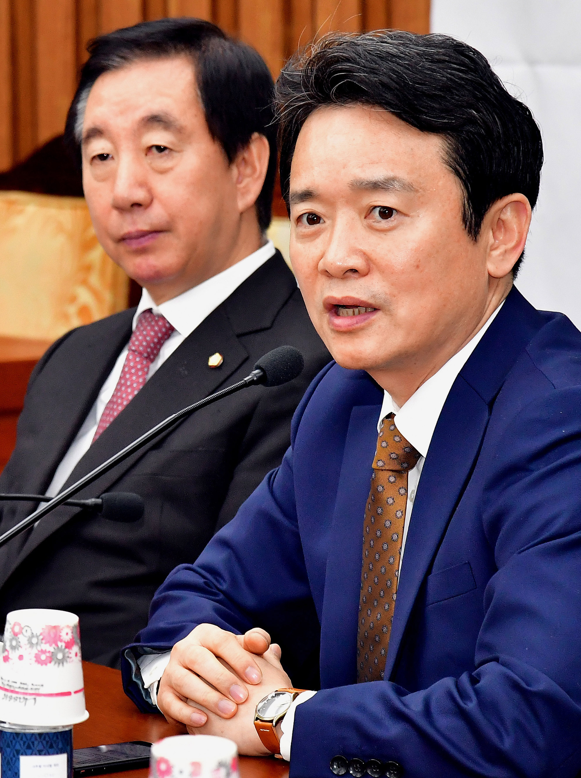 정치;국회;자유한국당원내대책회의;김성태;남경필