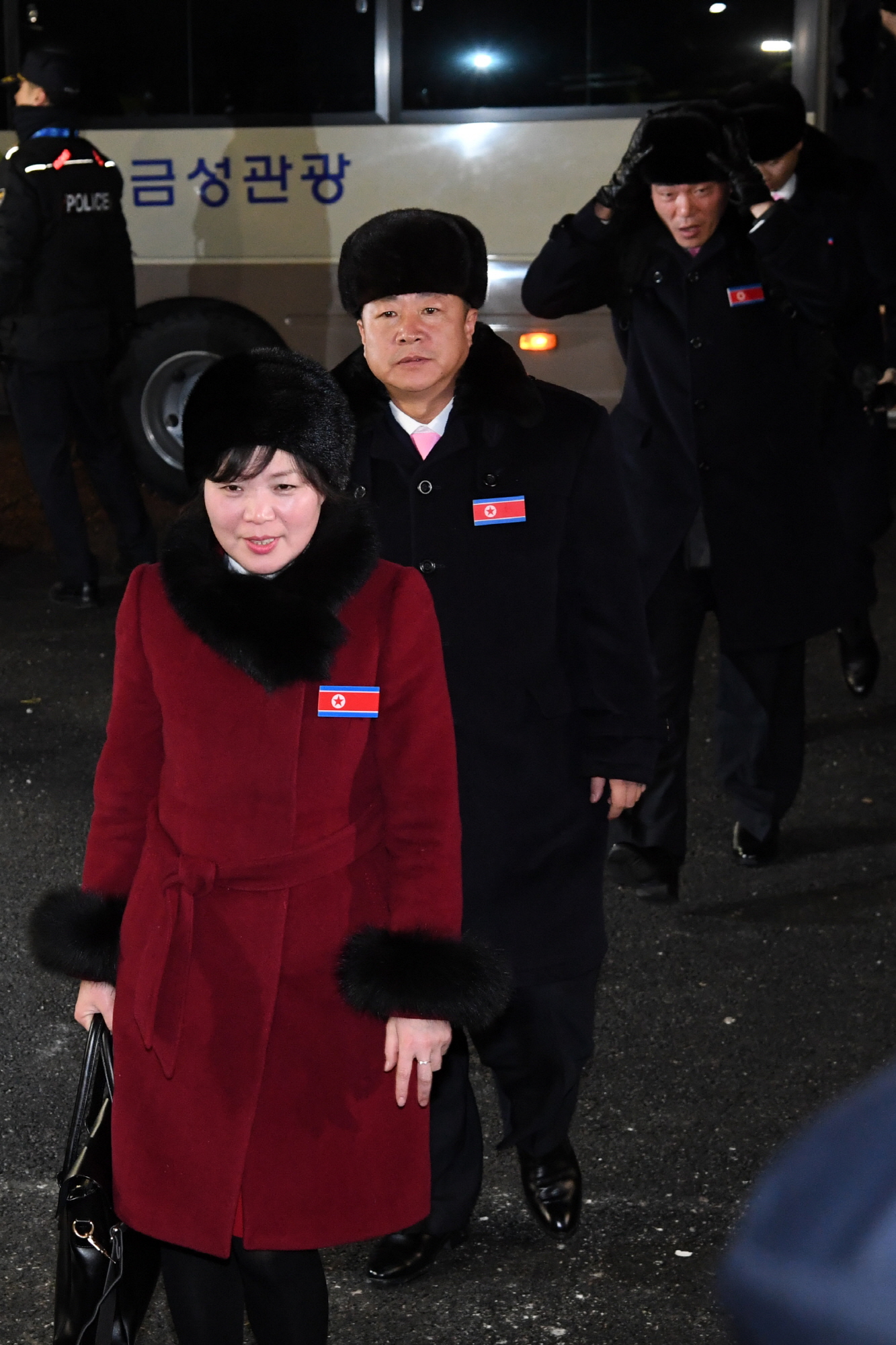 북한선수단입촌