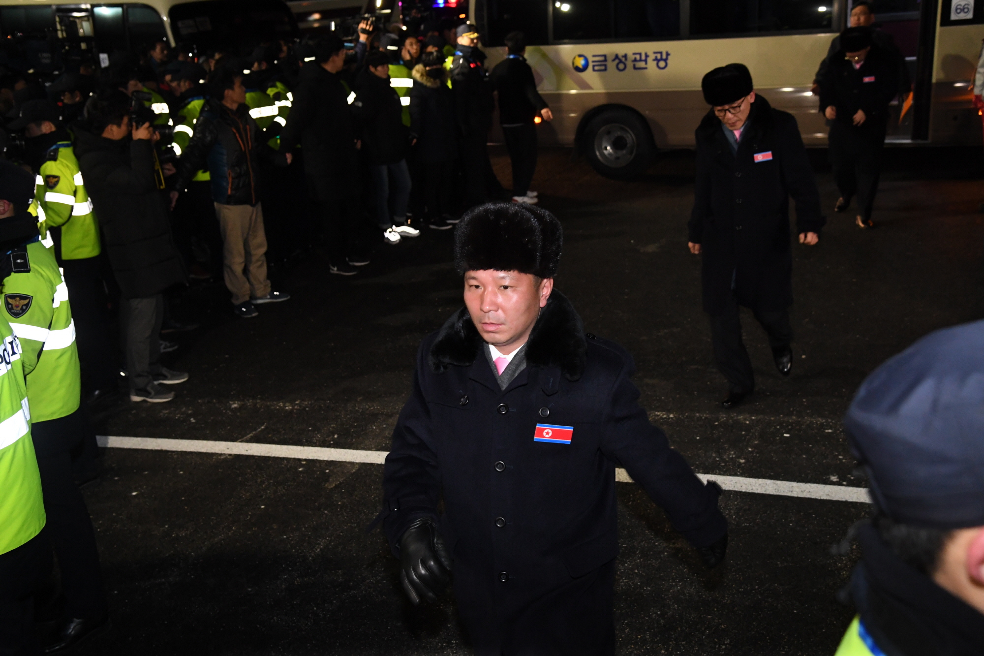 북한선수단입촌