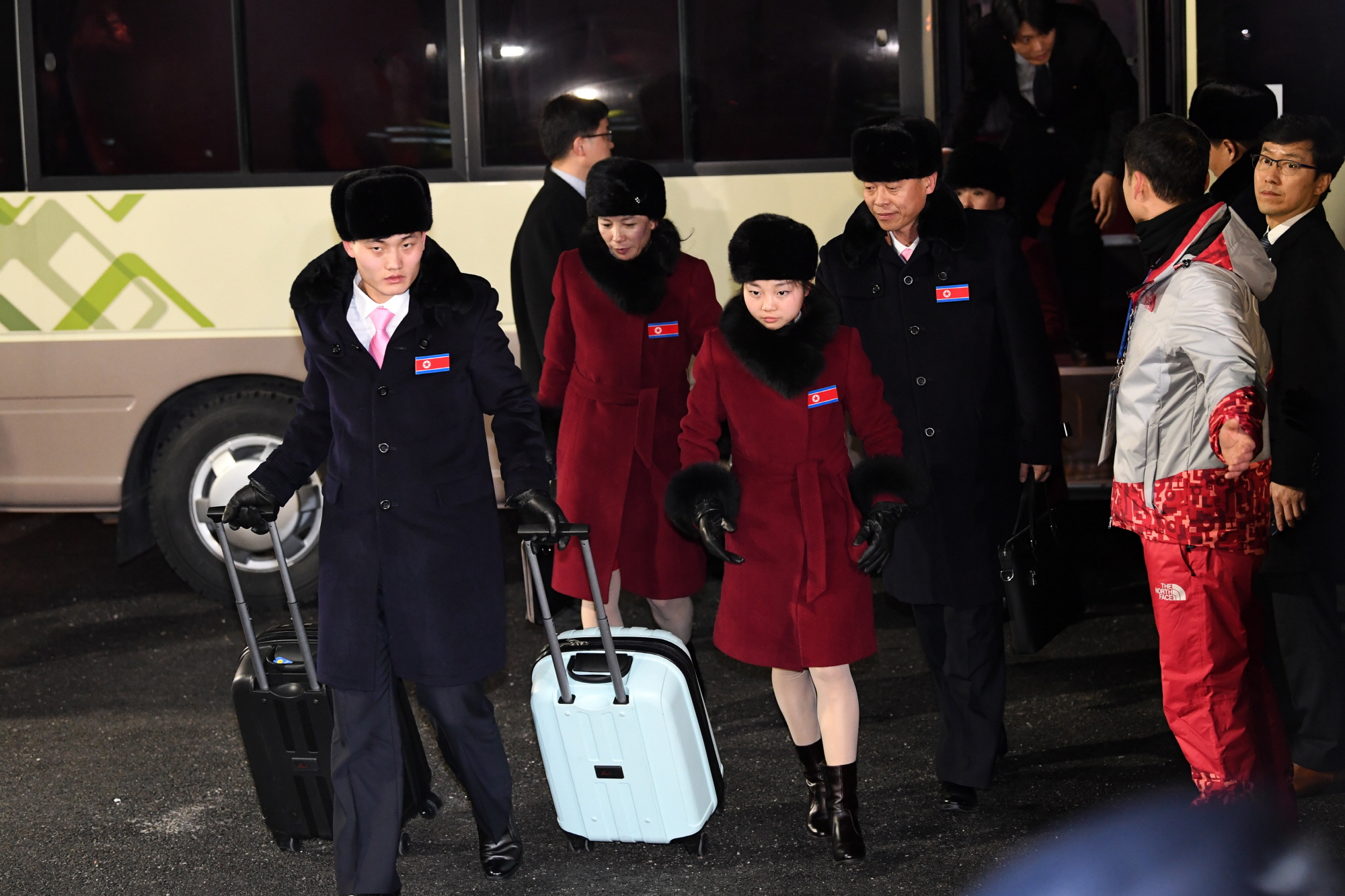 북한선수단입촌