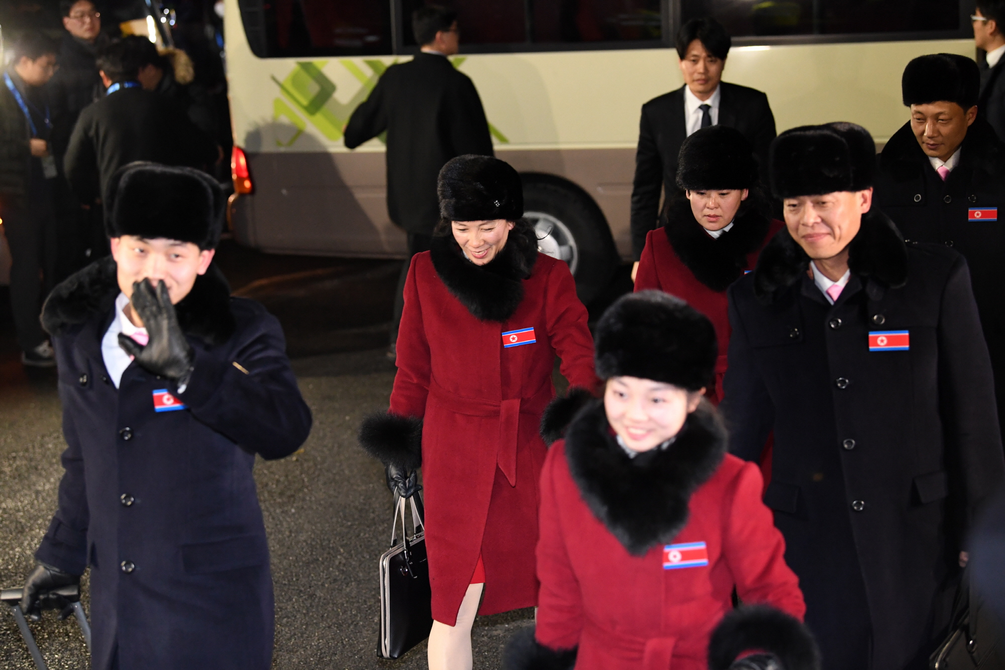 북한선수단입촌