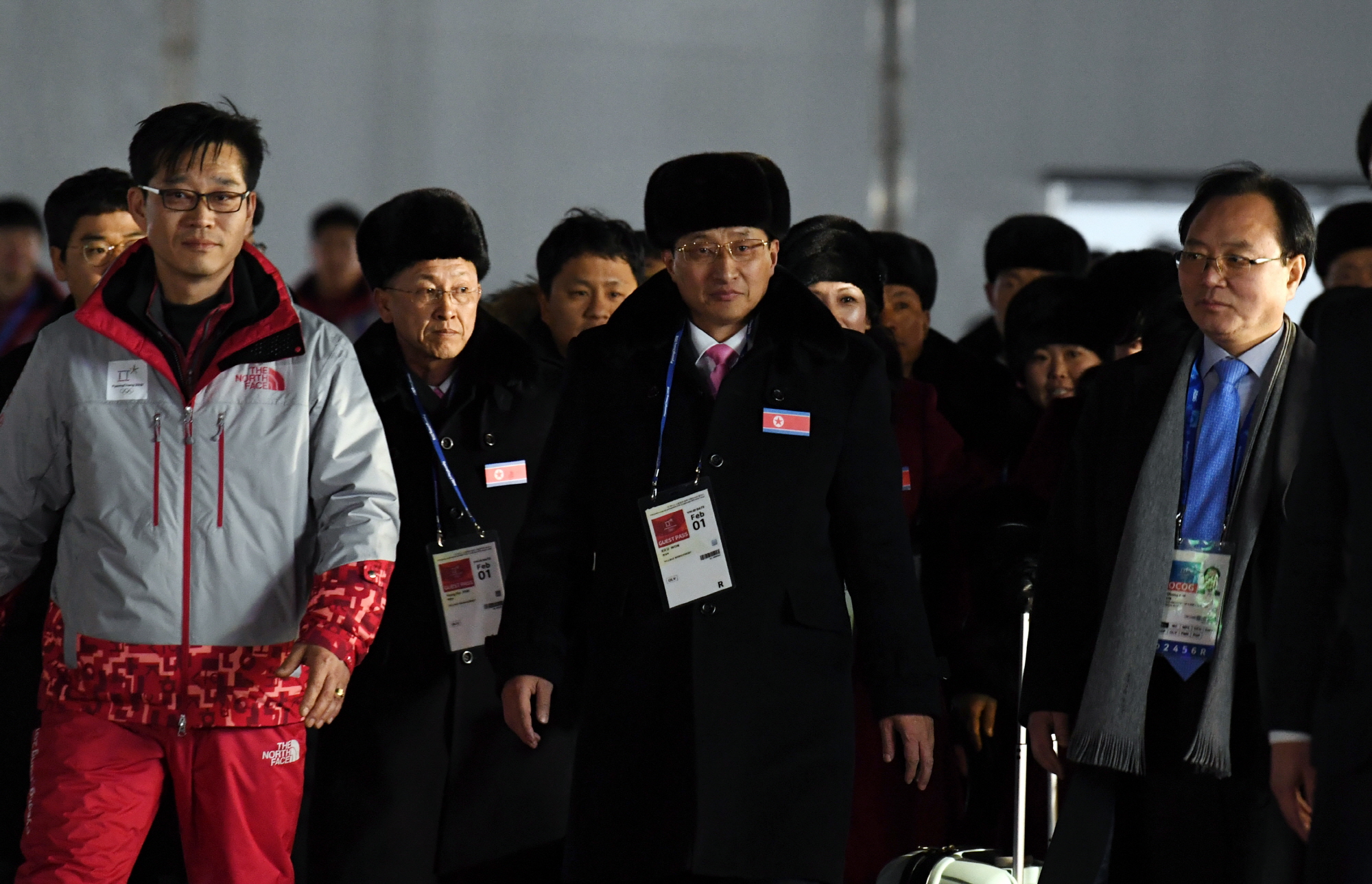 북한선수단입촌