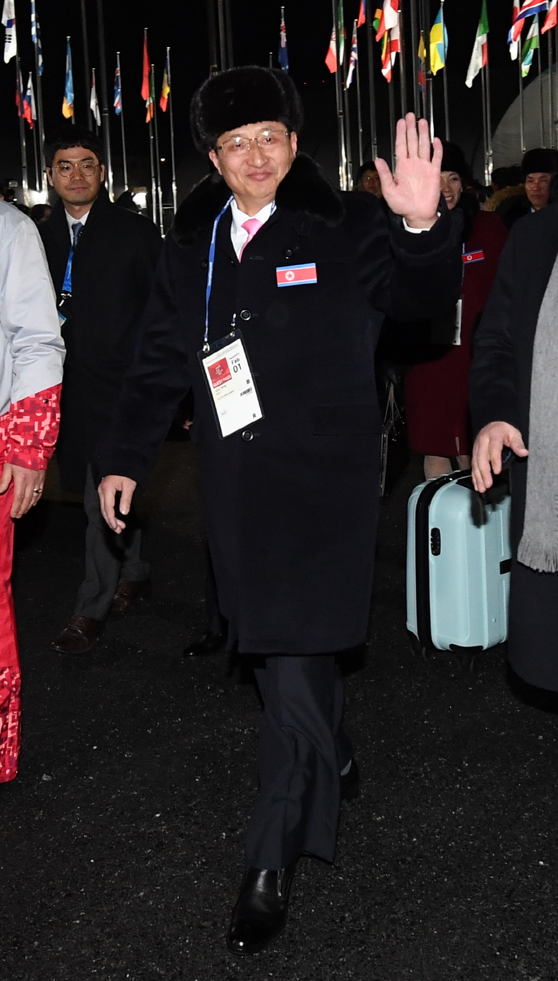 북한선수단입촌