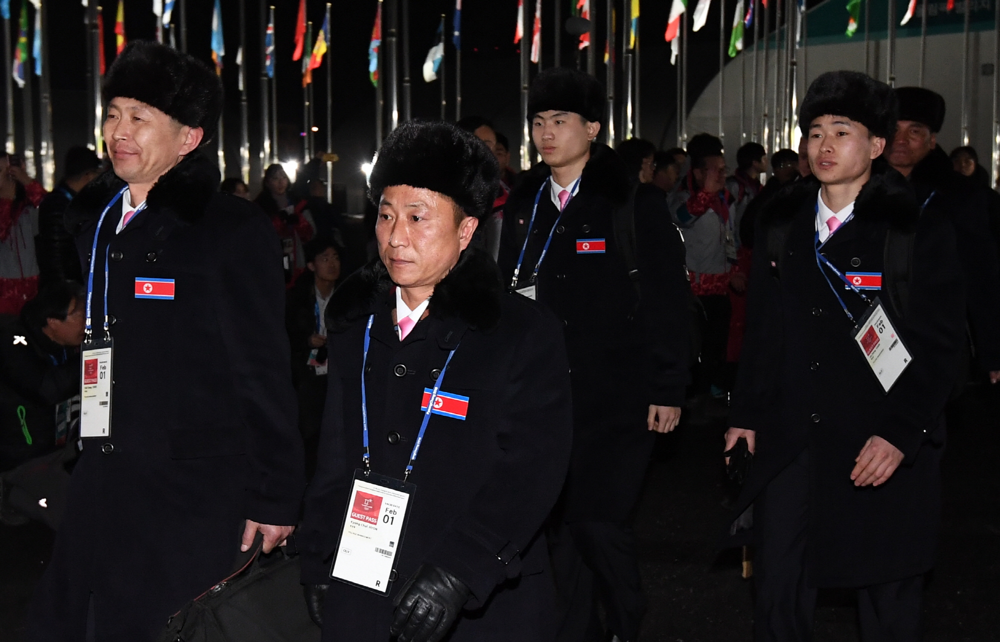 북한선수단입촌