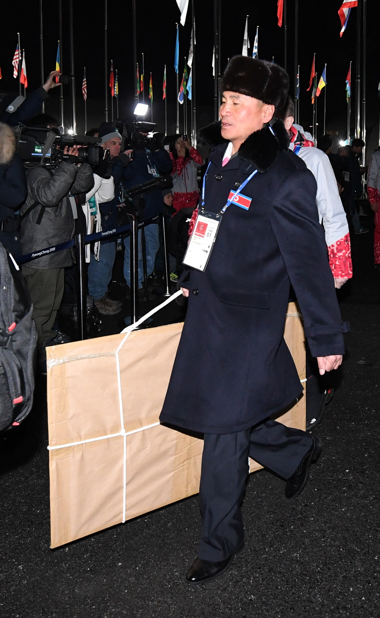 북한선수단입촌