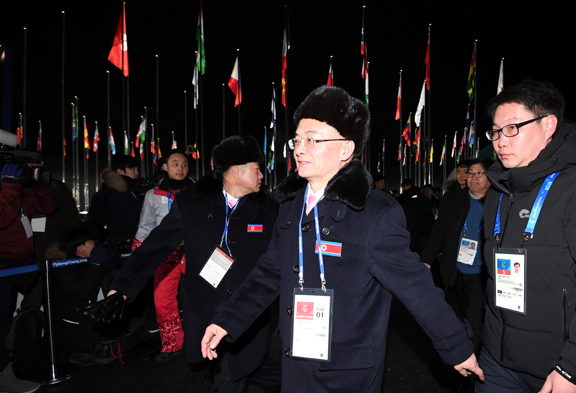 북한선수단입촌