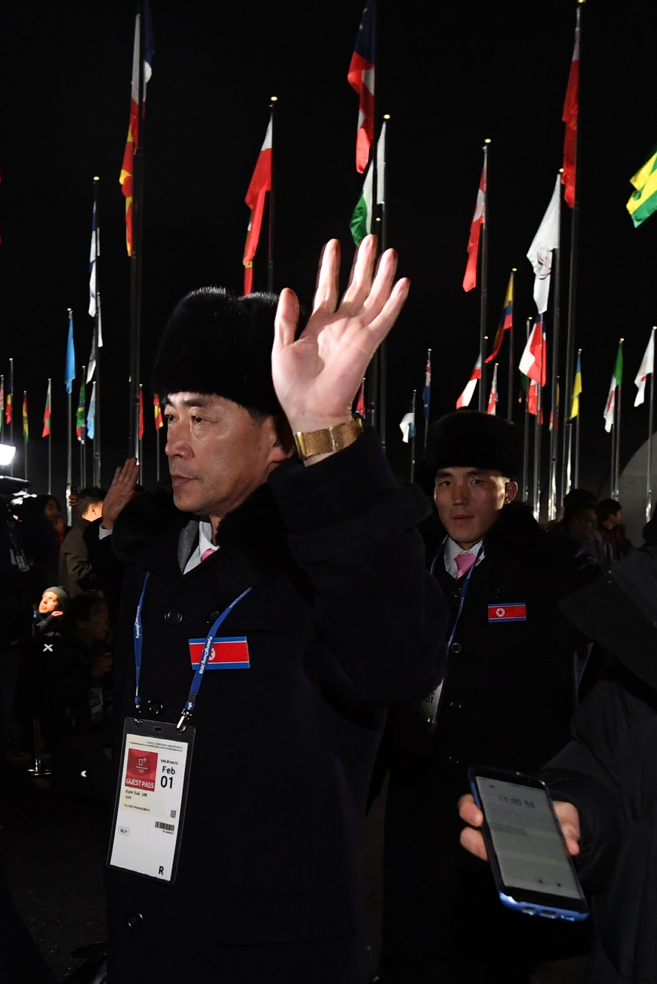 북한선수단입촌