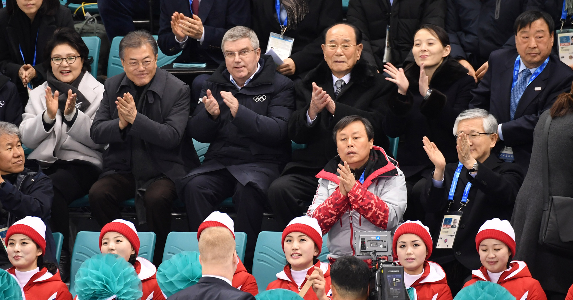 평창올림픽;여자하키단일팀;북한응원단;김여정;문재인