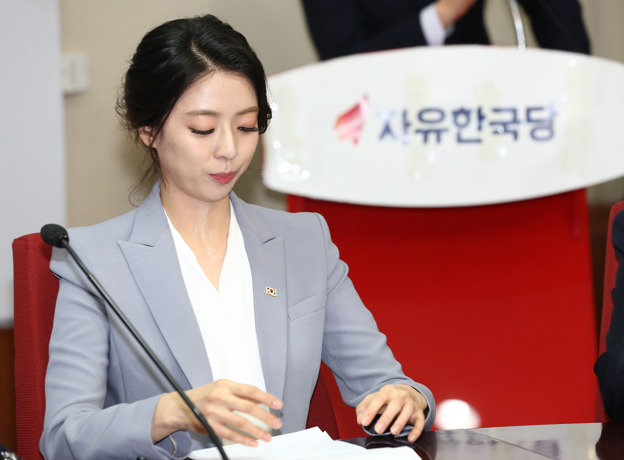 정치;자유한국당영입인사환영식;배현진;길환영