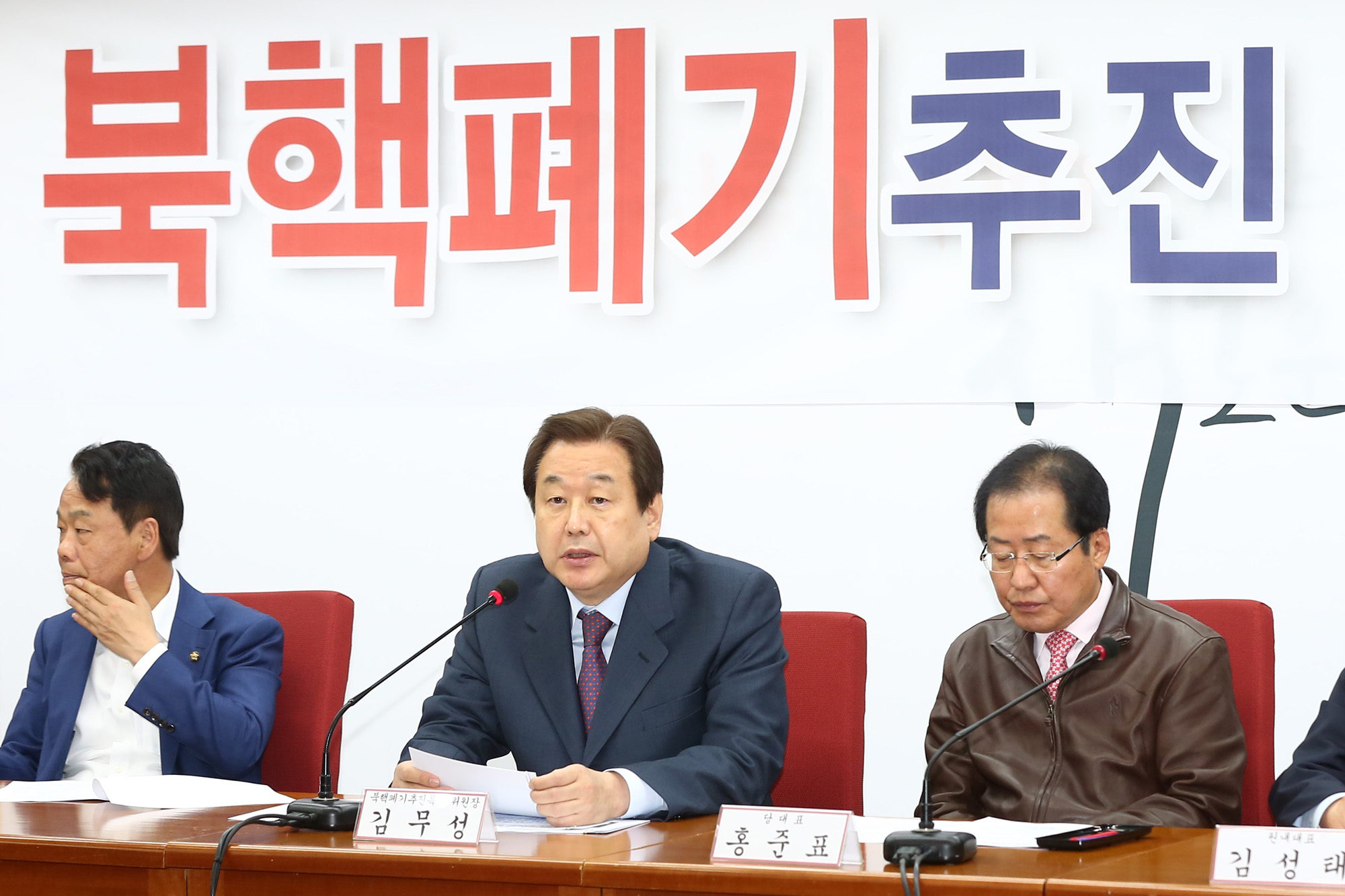 정치국회;자유한국당 북핵폐기추진특별위원회;김무성위원장;홍준표대표