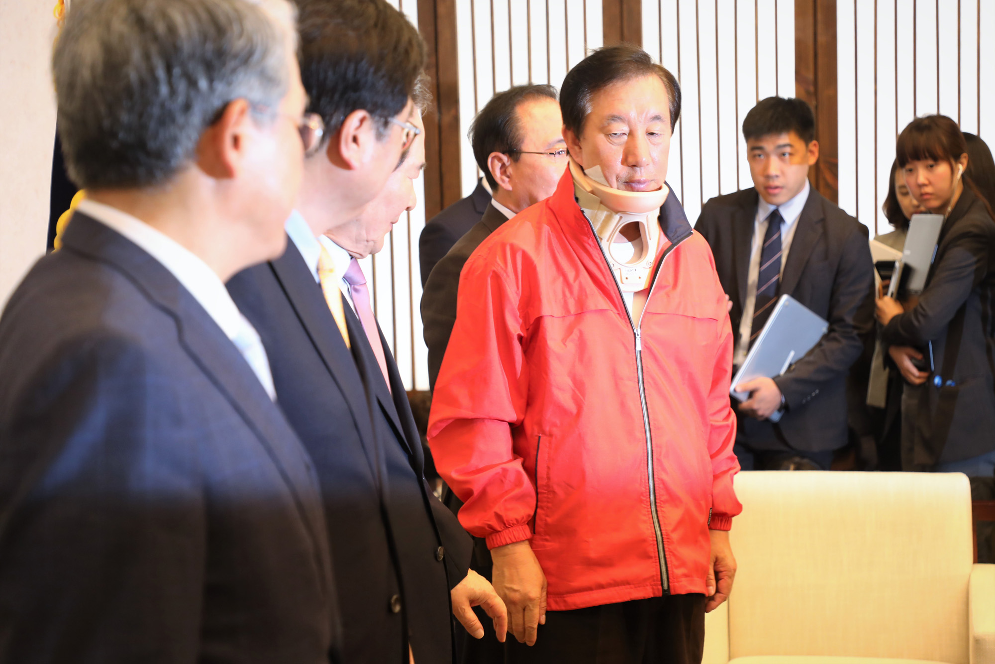 정치국회;김성태;여야원내대표회동;우원식