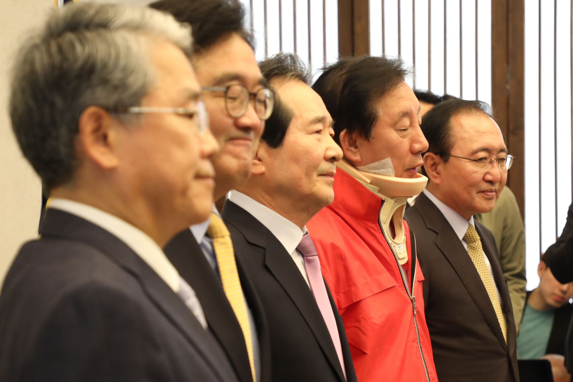 정치국회;김성태;여야원내대표회동;우원식