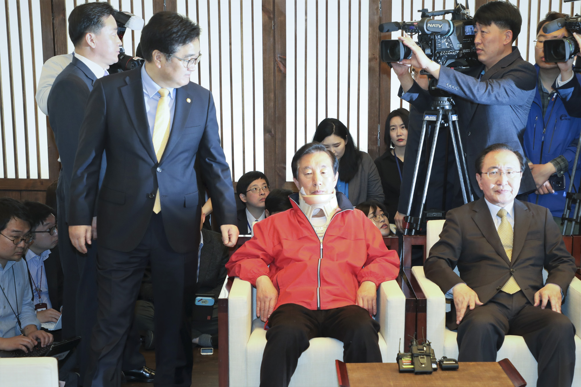 정치국회;김성태;여야원내대표회동;우원식