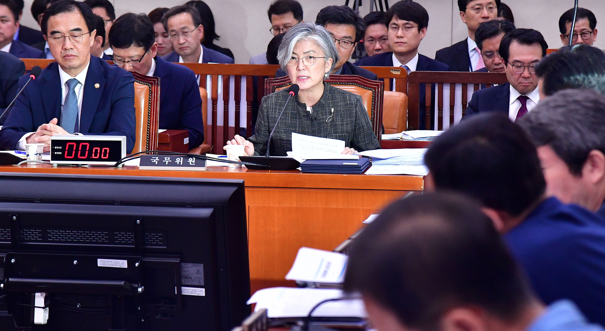 정치국회;외교통일위원회전체회의;강경화장관;조명균장관