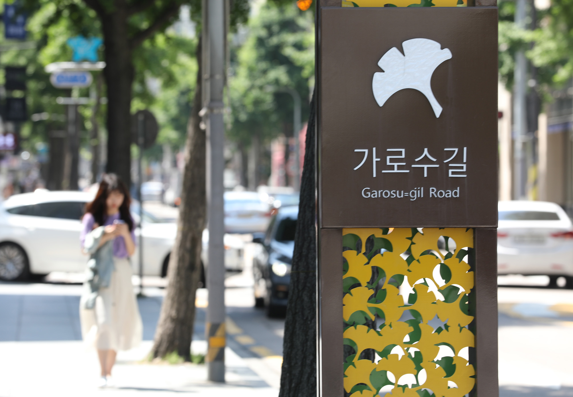 가로수길;가로수길입구;가로수길입간판