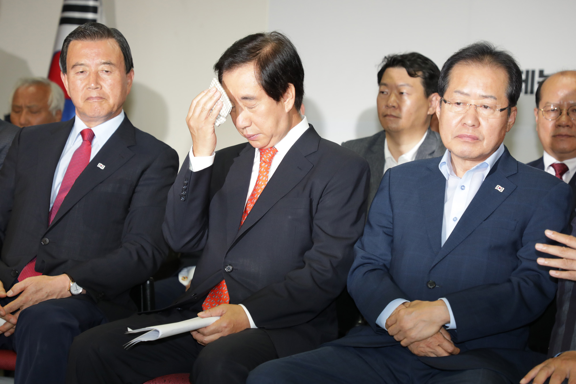 정치;자유한국당;개표상황실;홍준표대표