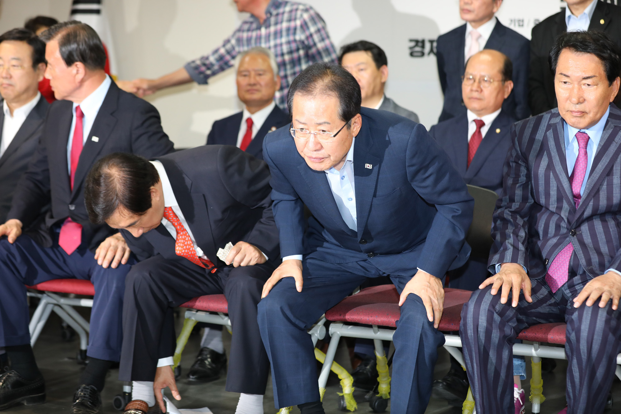 정치;자유한국당;개표상황실;홍준표대표