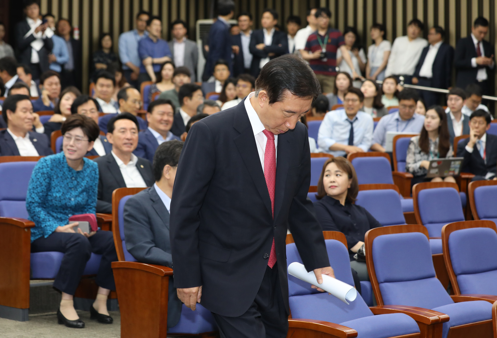 정치국회;김성태권한대행;자유한국당의원총회