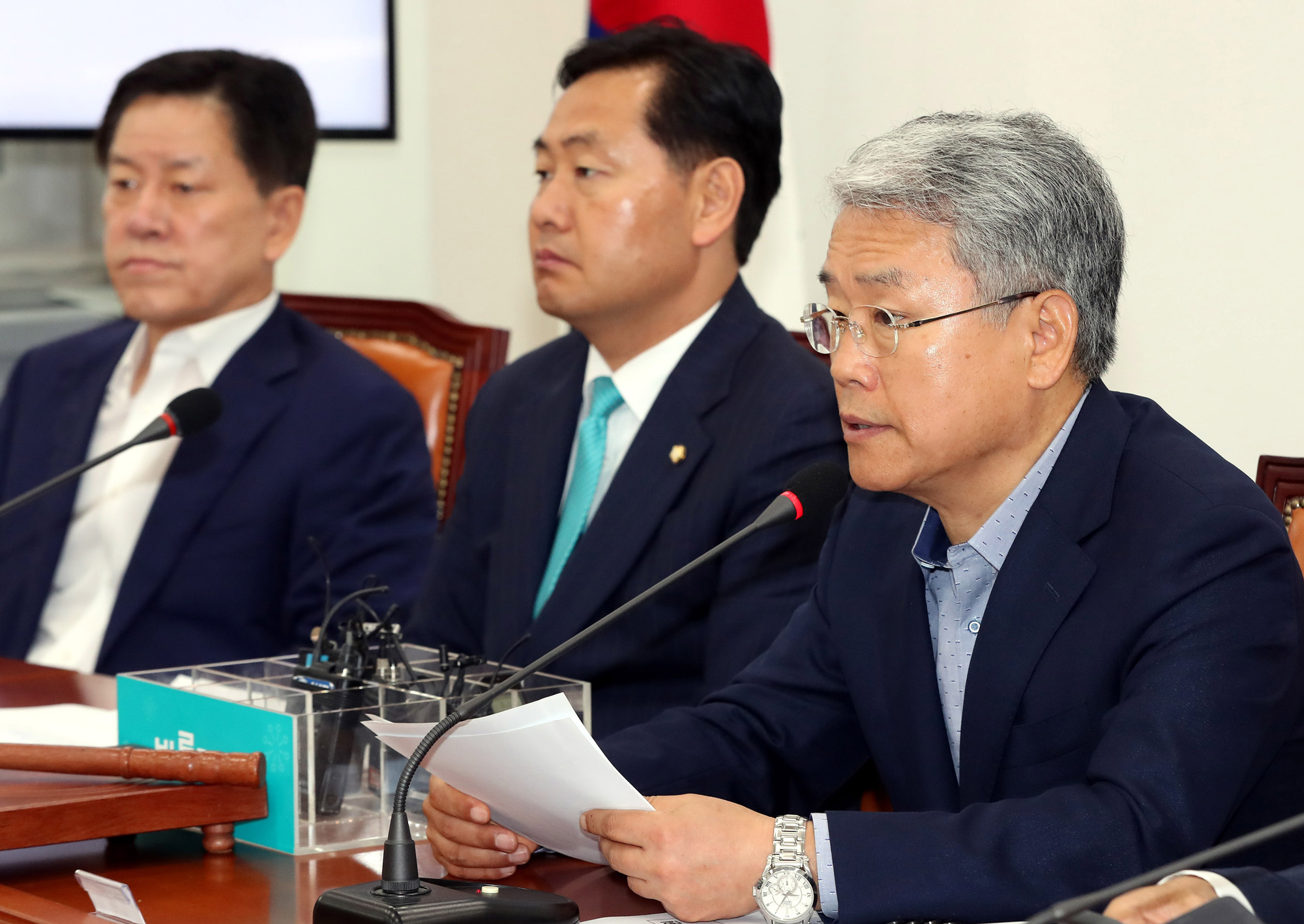 정치국회;바른미래당;김동철비상대책위원장;김관영원내대표