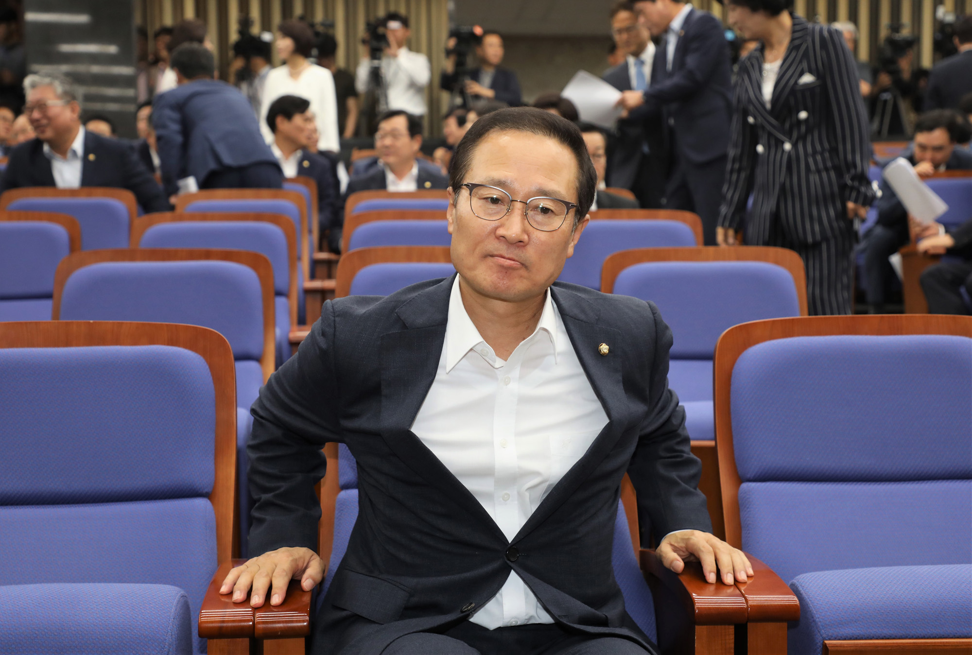 정치국회;더불어민주당;의원총회;홍영표원내대표