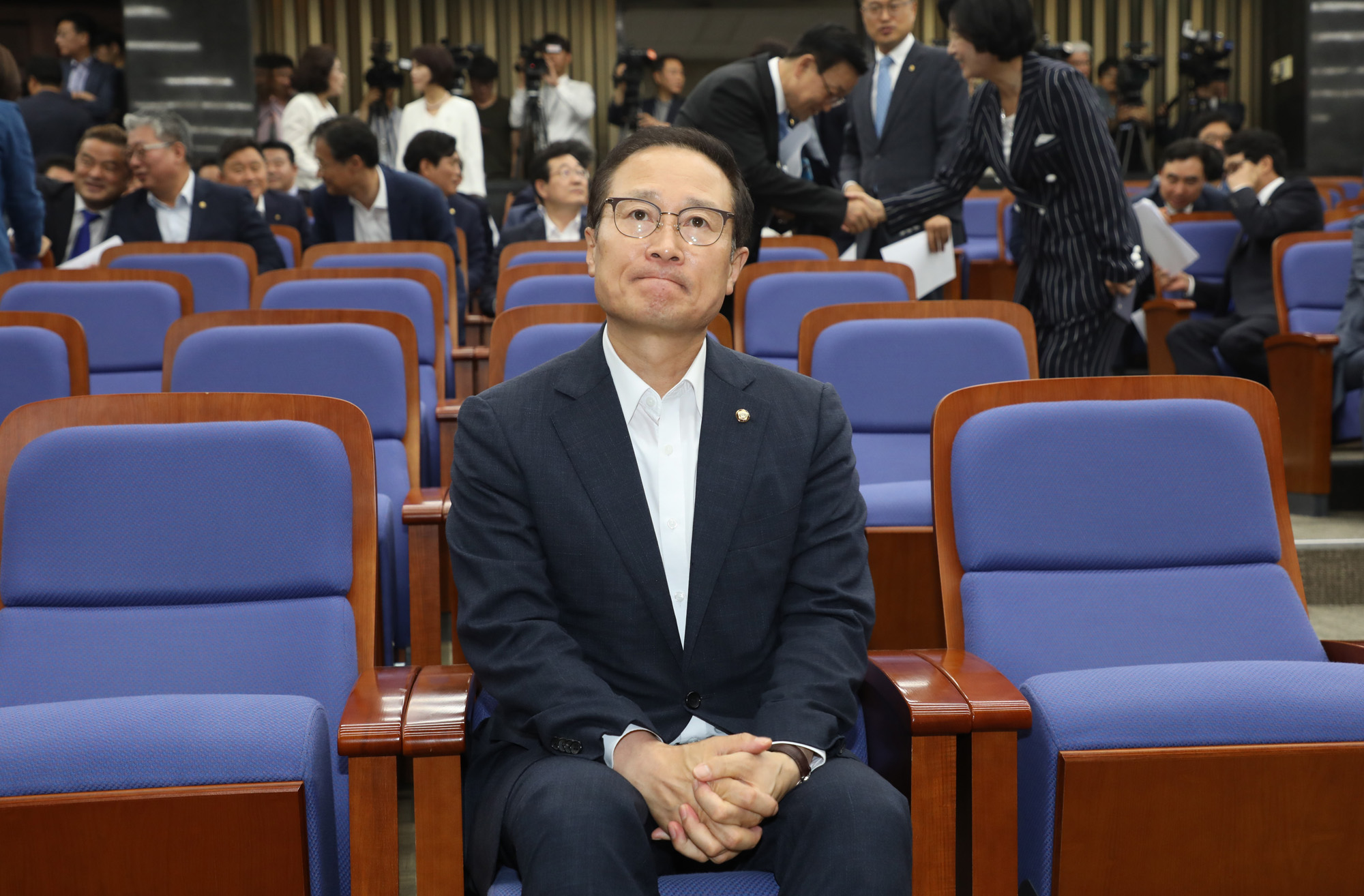 정치국회;더불어민주당;의원총회;홍영표원내대표