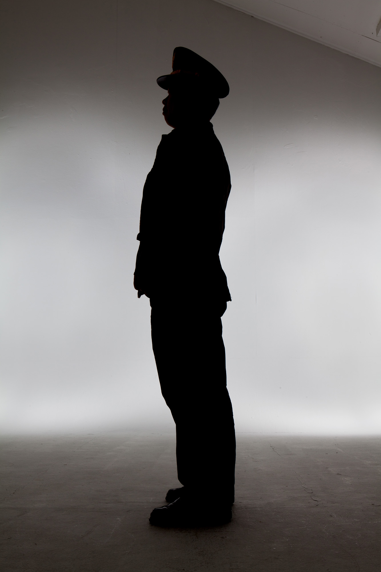 경찰복장입은 사람 실루엣/경찰복입은 사람 실