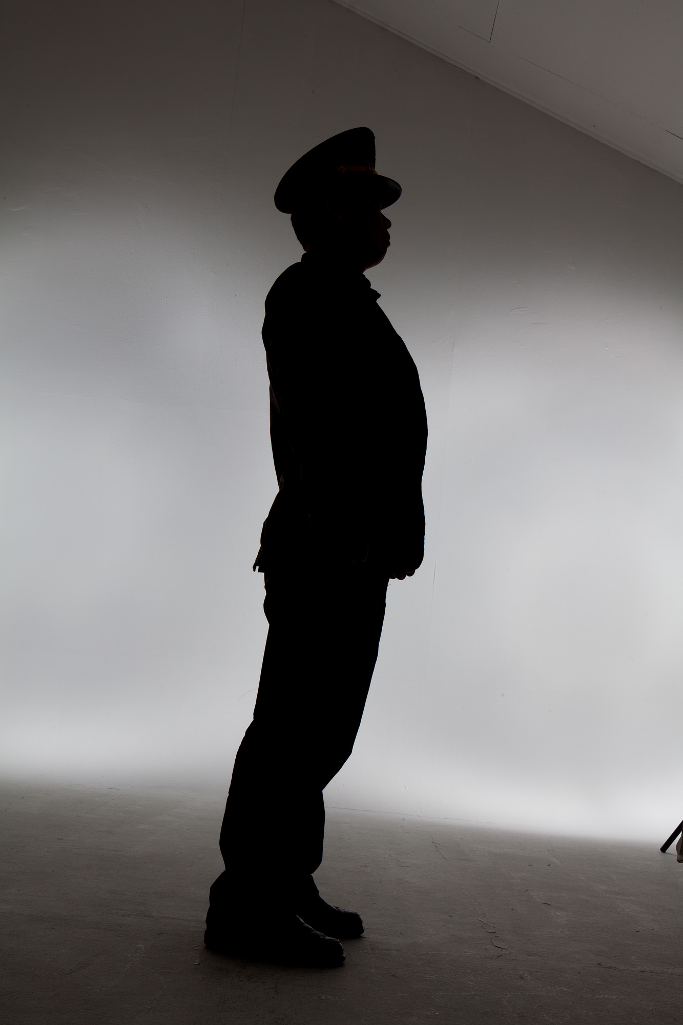 경찰복장입은 사람 실루엣/경찰복입은 사람 실