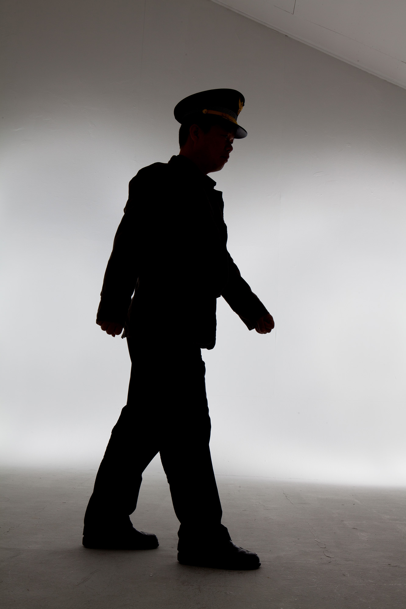 경찰복장입은 사람 실루엣/경찰복입은 사람 실