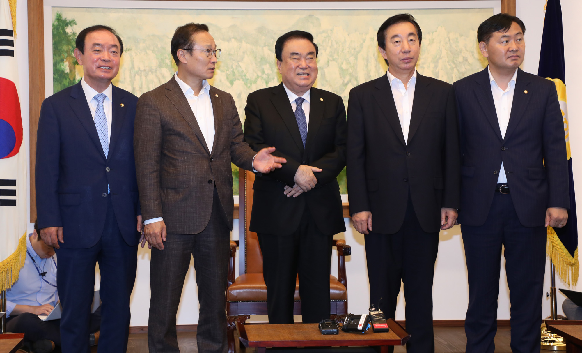 정치국회;국회의장회동;문희상국회의장;여야원내대표