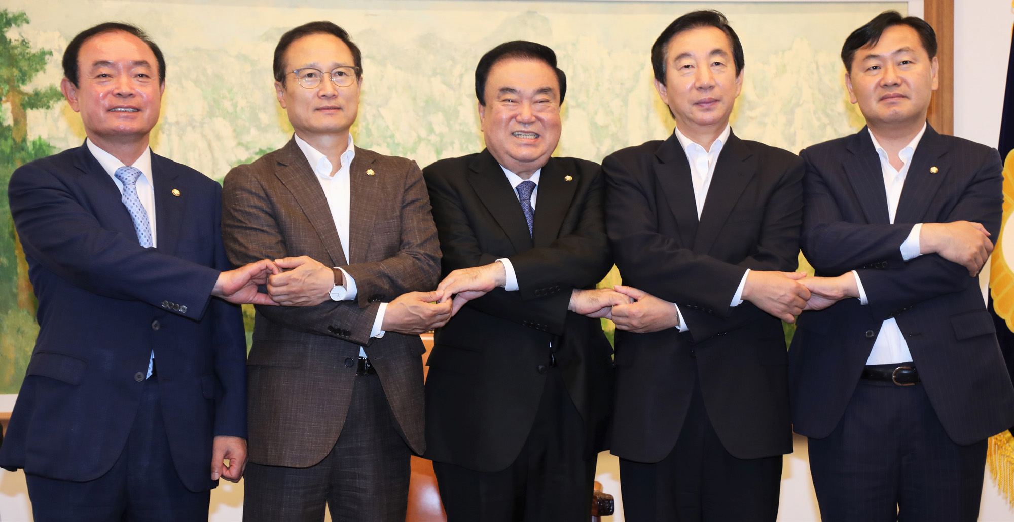 정치국회;국회의장회동;문희상국회의장;여야원내대표