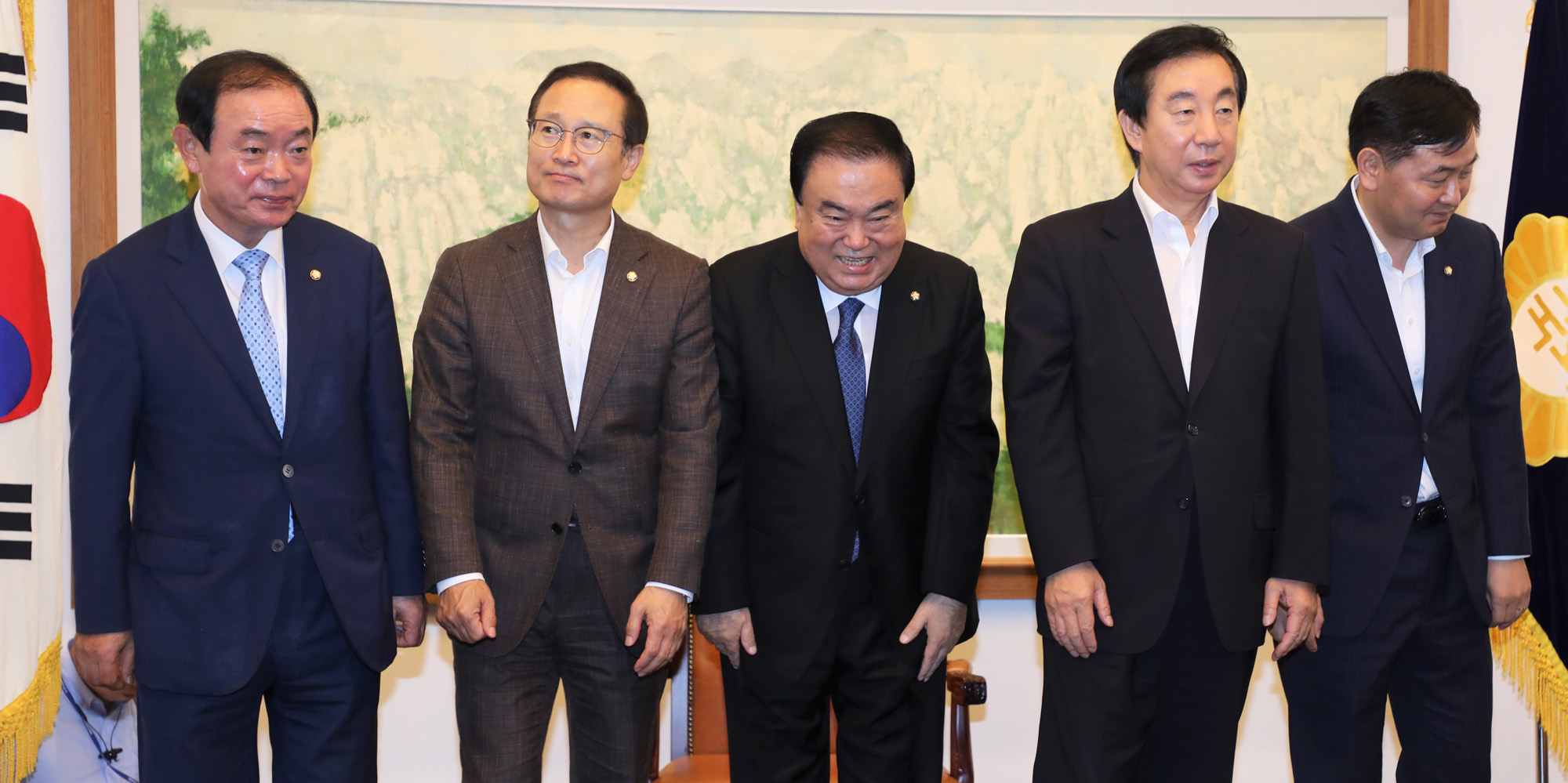 정치국회;국회의장회동;문희상국회의장;여야원내대표