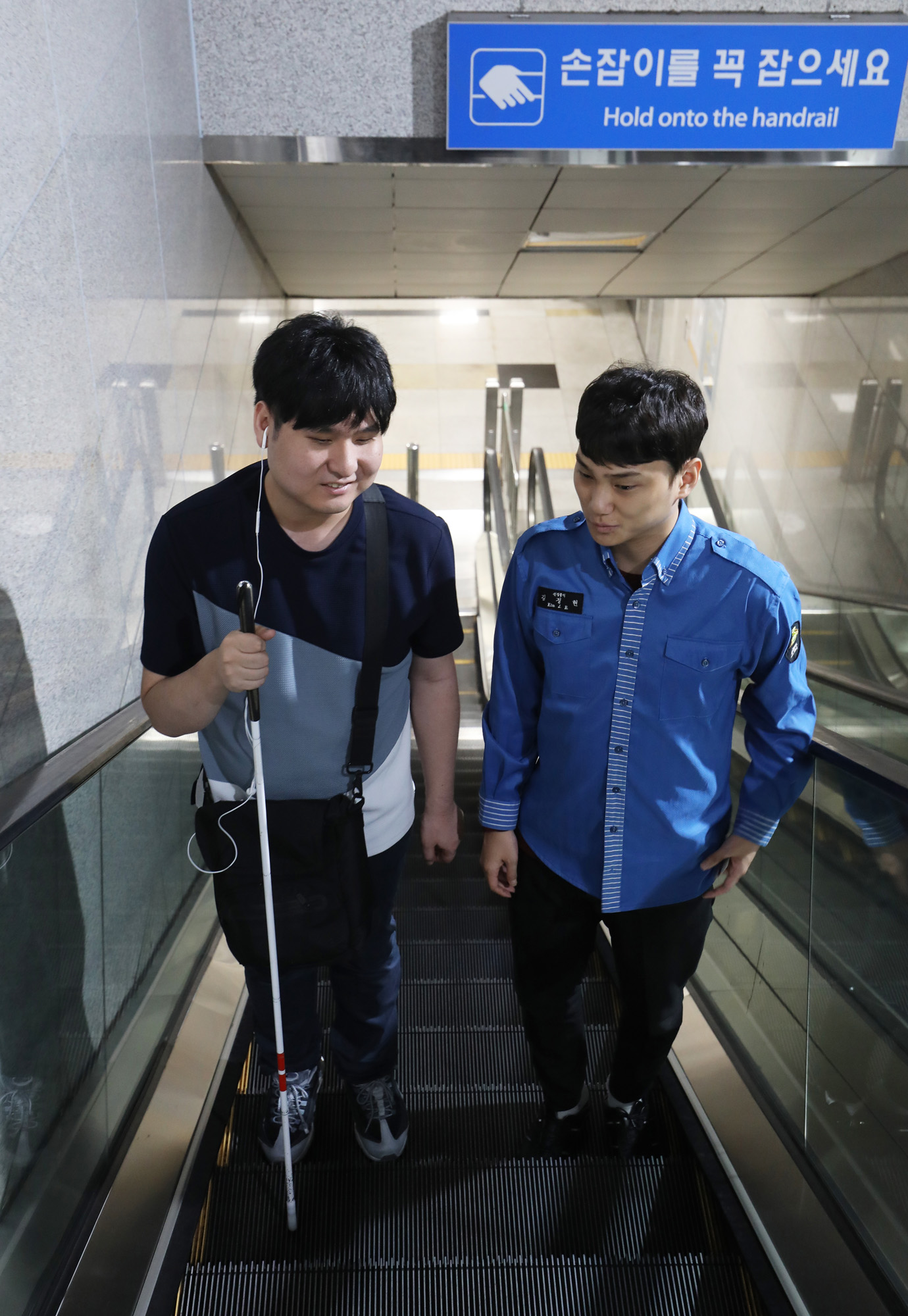 시각장애인;박인범;장애인지하철