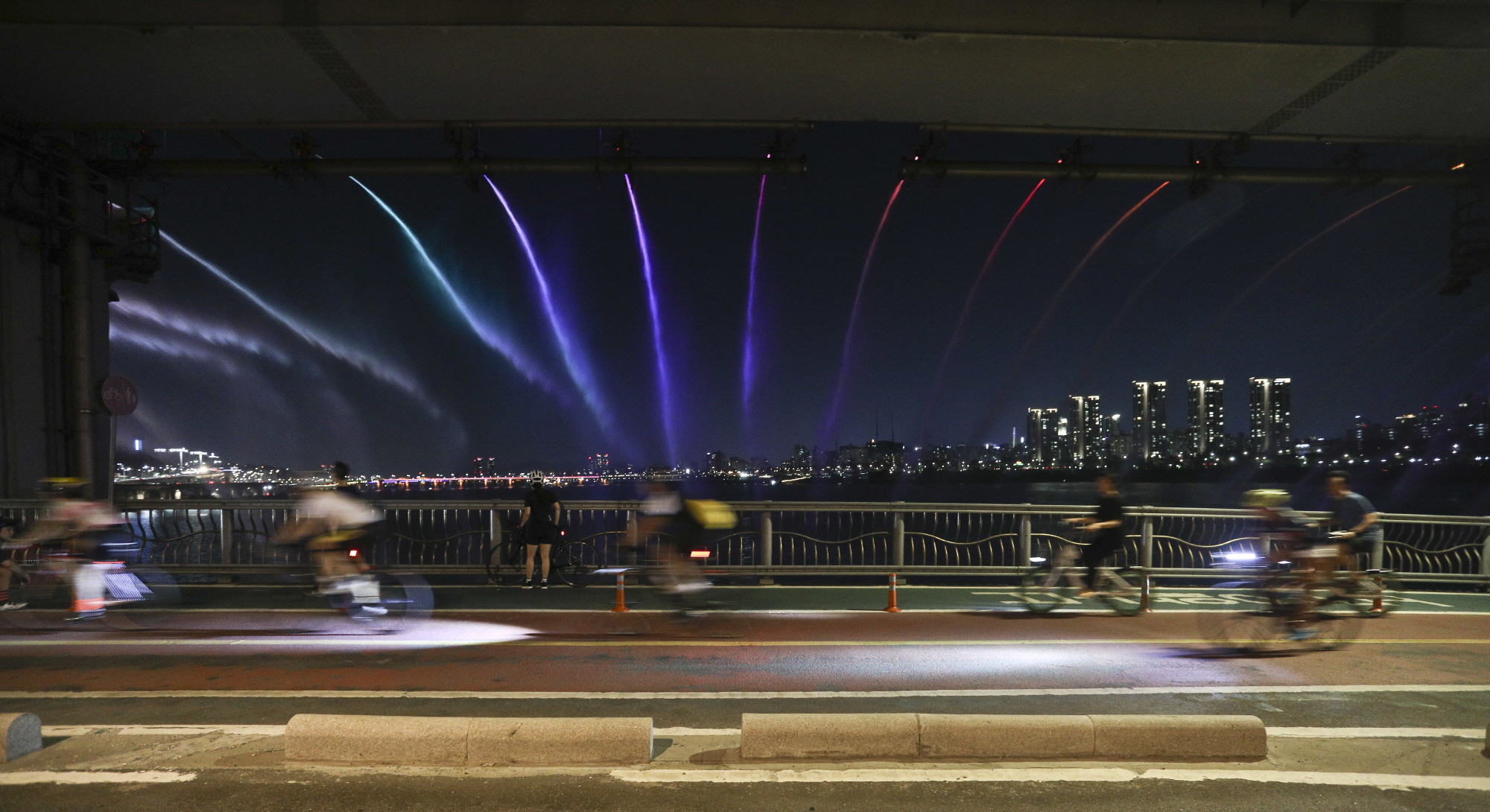 열대야;더위스케치;잠수교;반포대교;무지개분수