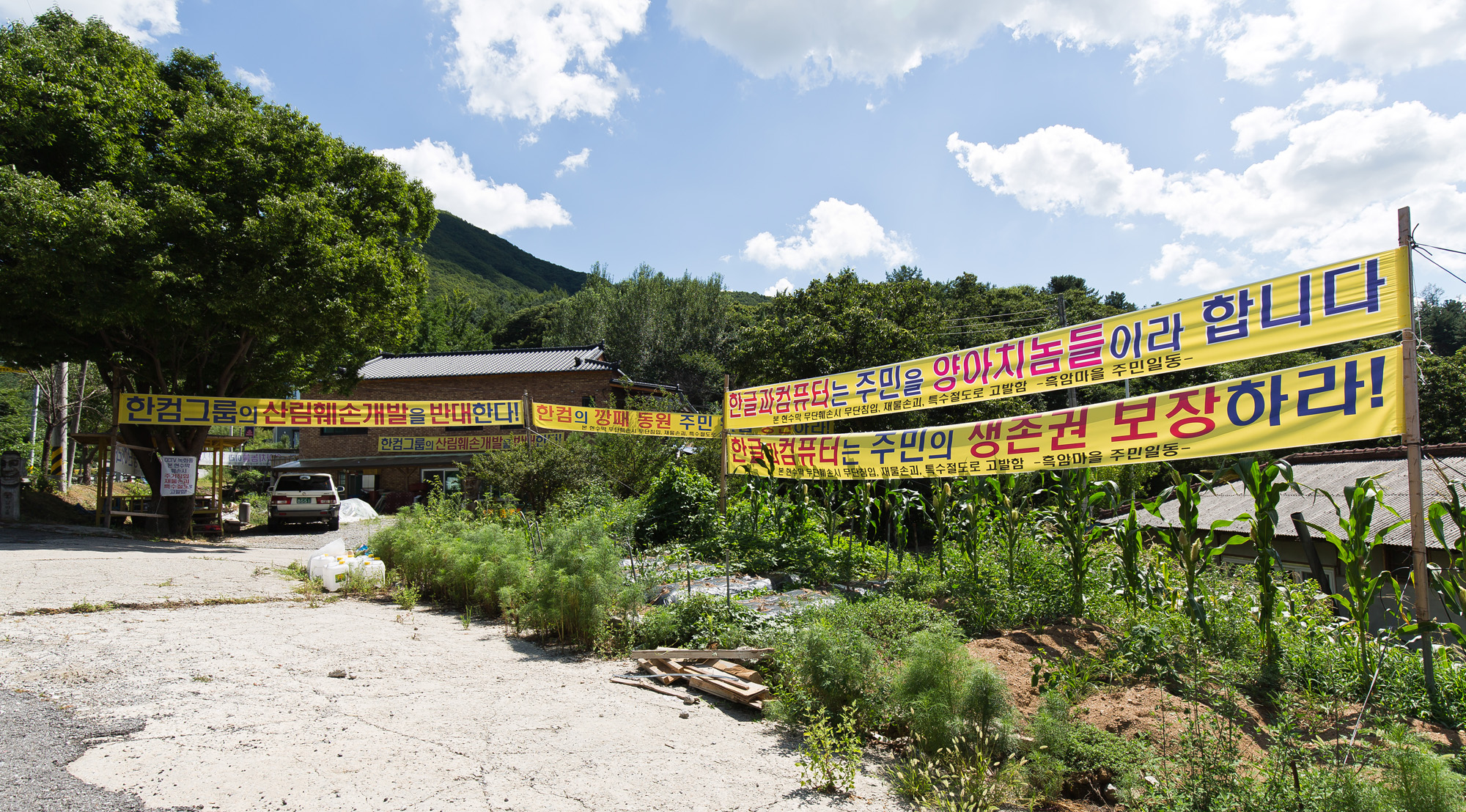 경제;사회;기업;IT기업;한글과컴퓨터;한컴;한컴마루;불법공사;불법삼림훼손