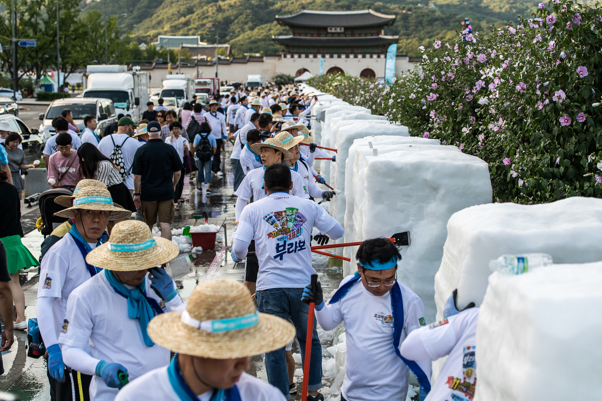 사회;세태;무더위;열대야;폭염;더위스케치;서울문화로바캉스;눈조각퍼포먼스;한여름밤의눈조각전
