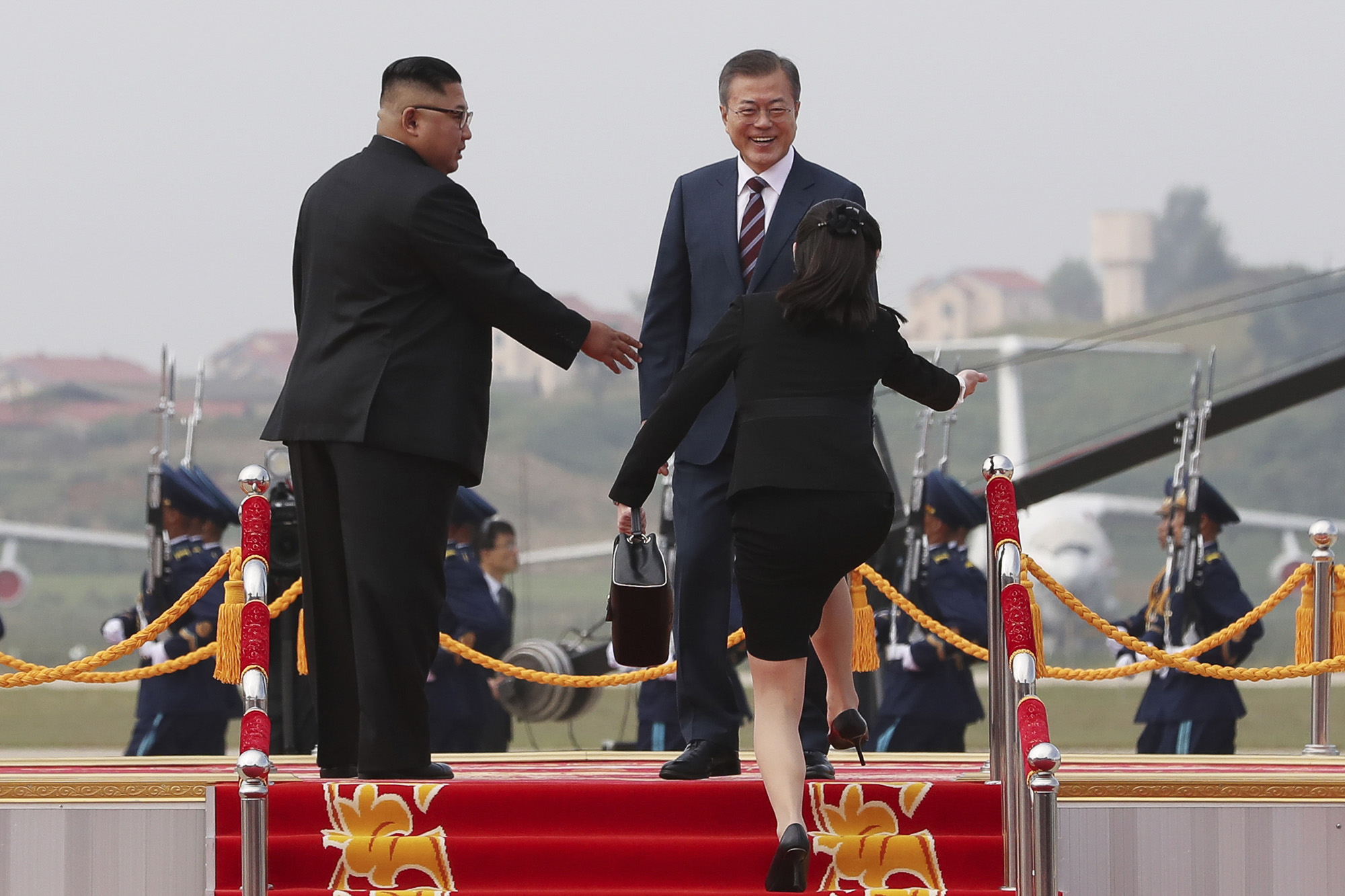 남북정상회담;평양;순안공항;김정은;문재인