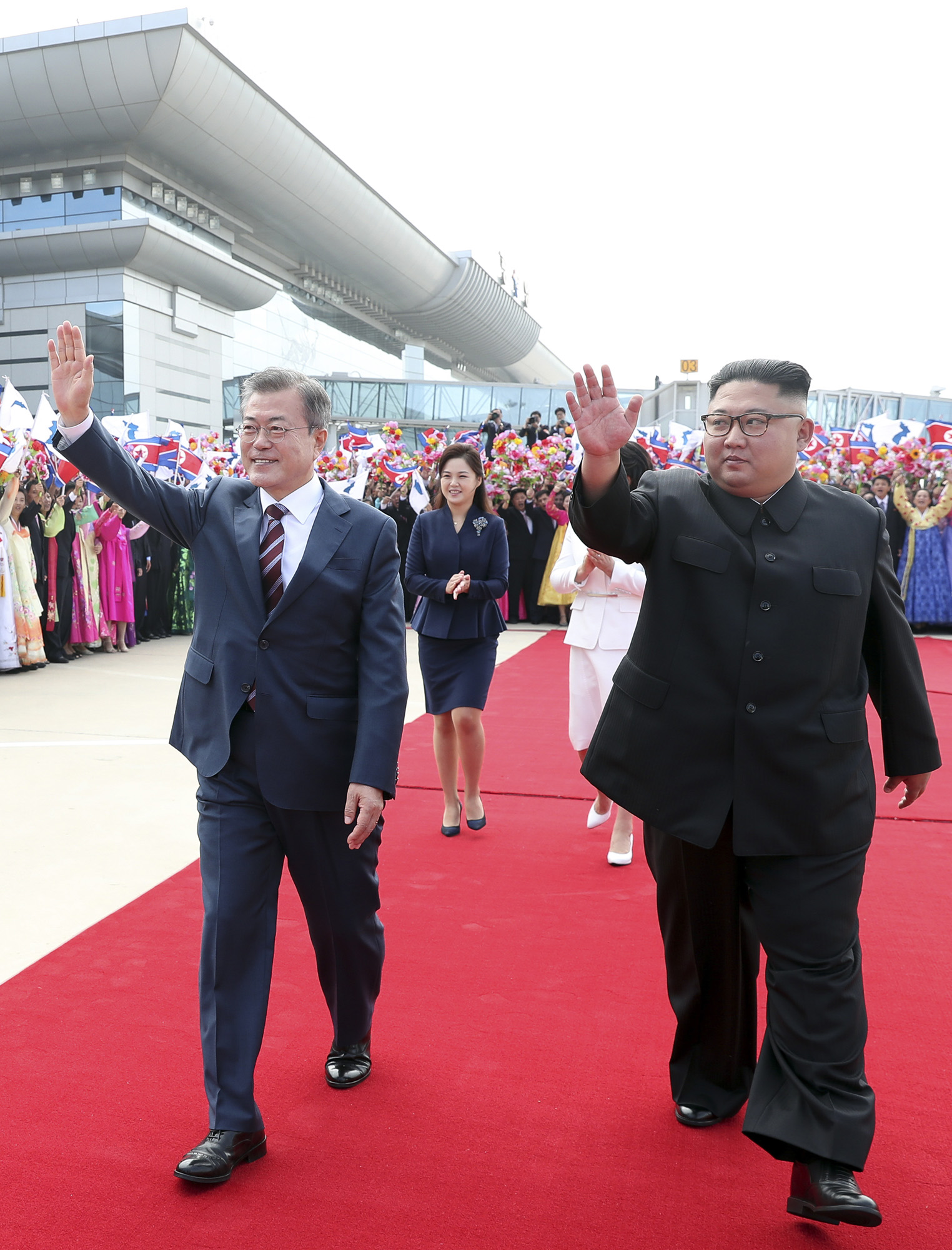 남북정상회담;평양;순안공항;김정은;문재인
