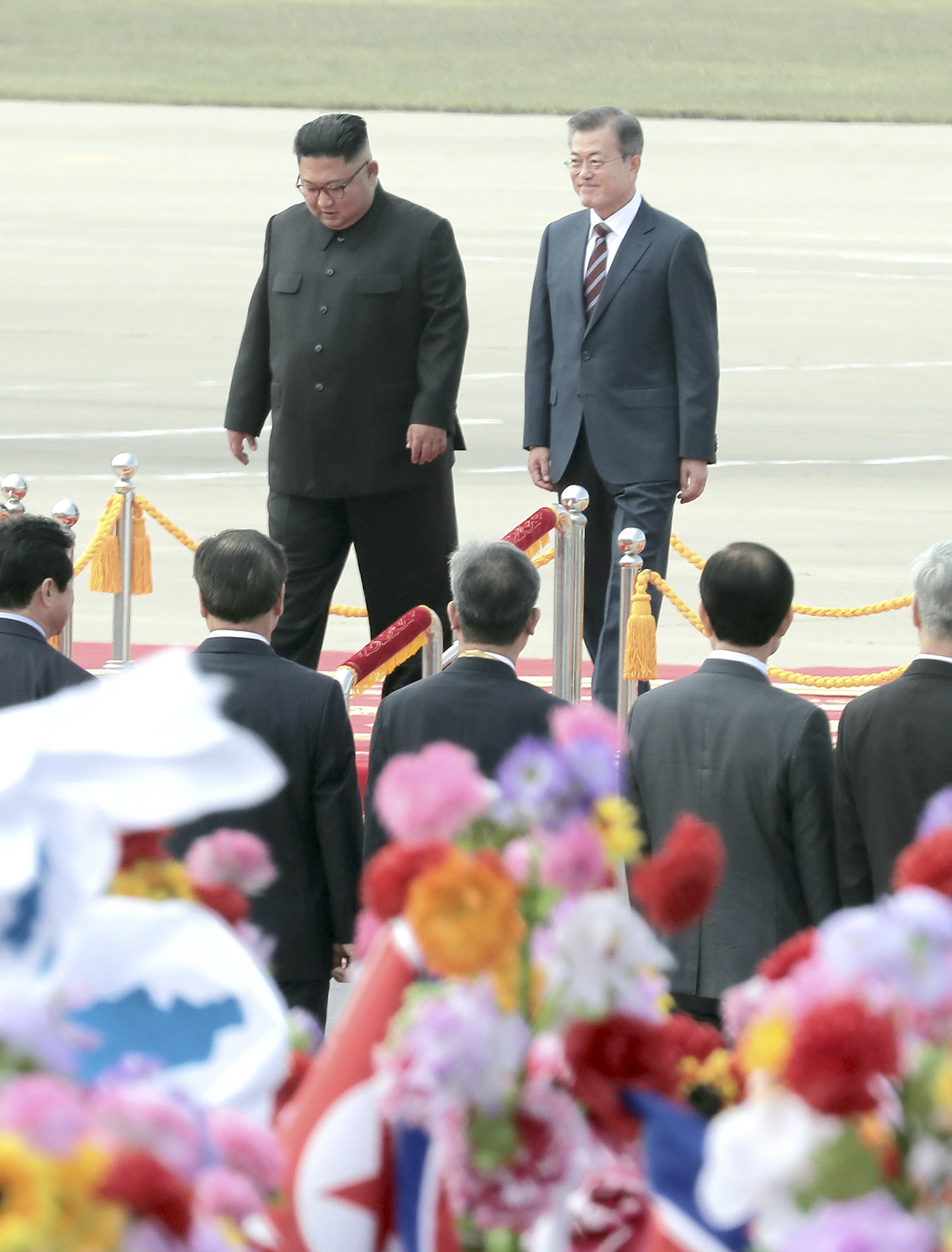 남북정상회담;평양;순안공항;김정은;문재인