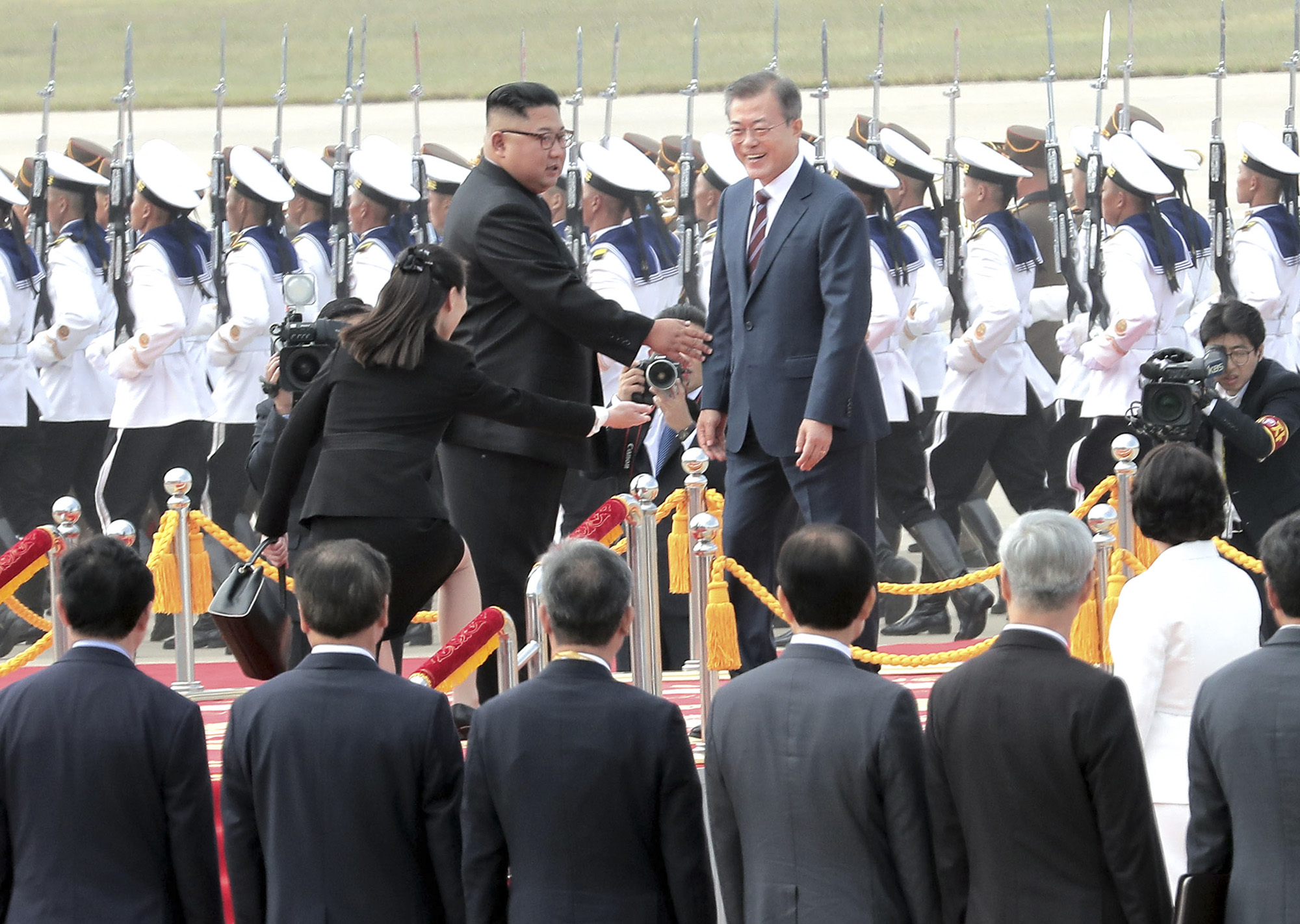 남북정상회담;평양;순안공항;김정은;문재인